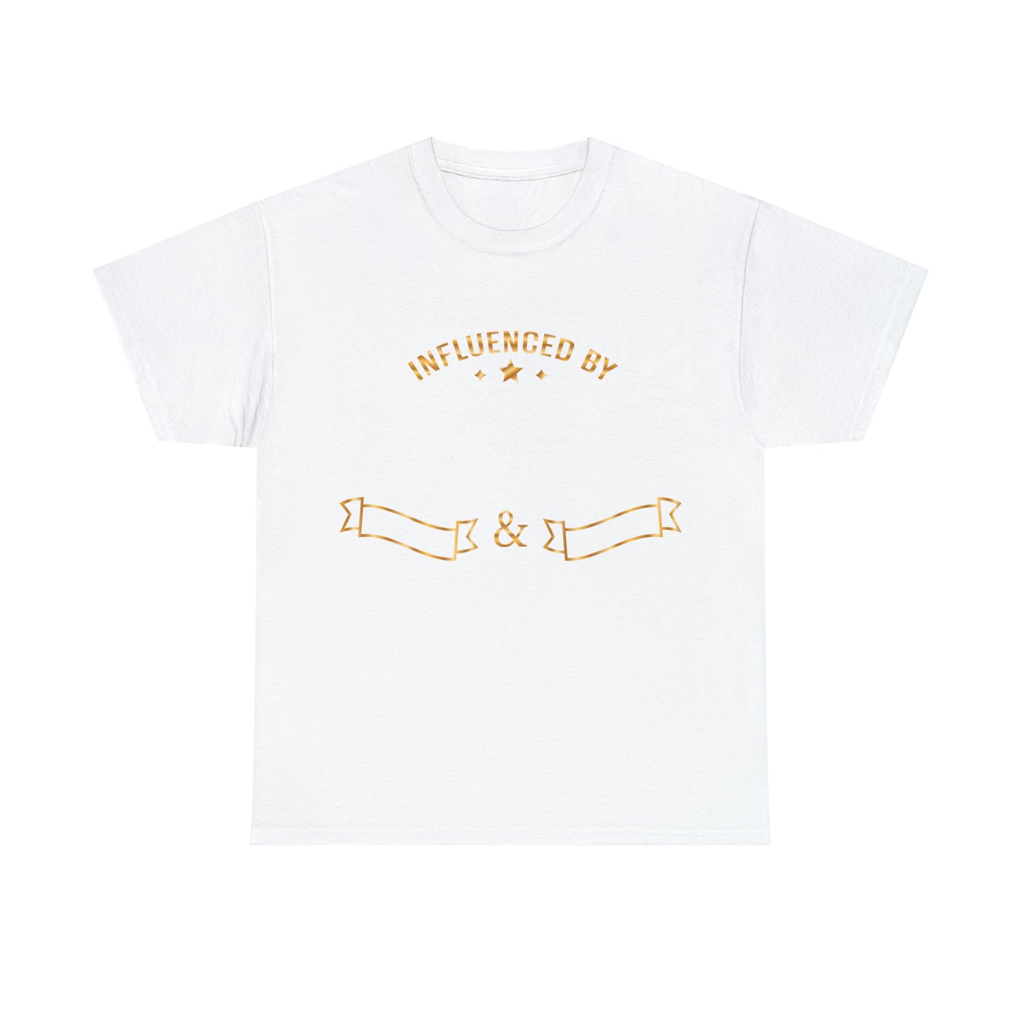 Influenced (Deluxe Gold/ Color Vinyl Cut-2 colors) Unisex Heavy Cotton Tee