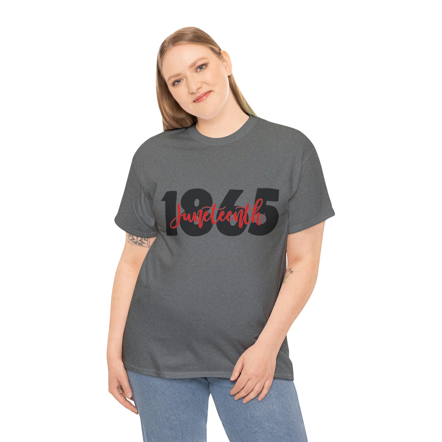 Juneteenth-Red Unisex Heavy Cotton Tee