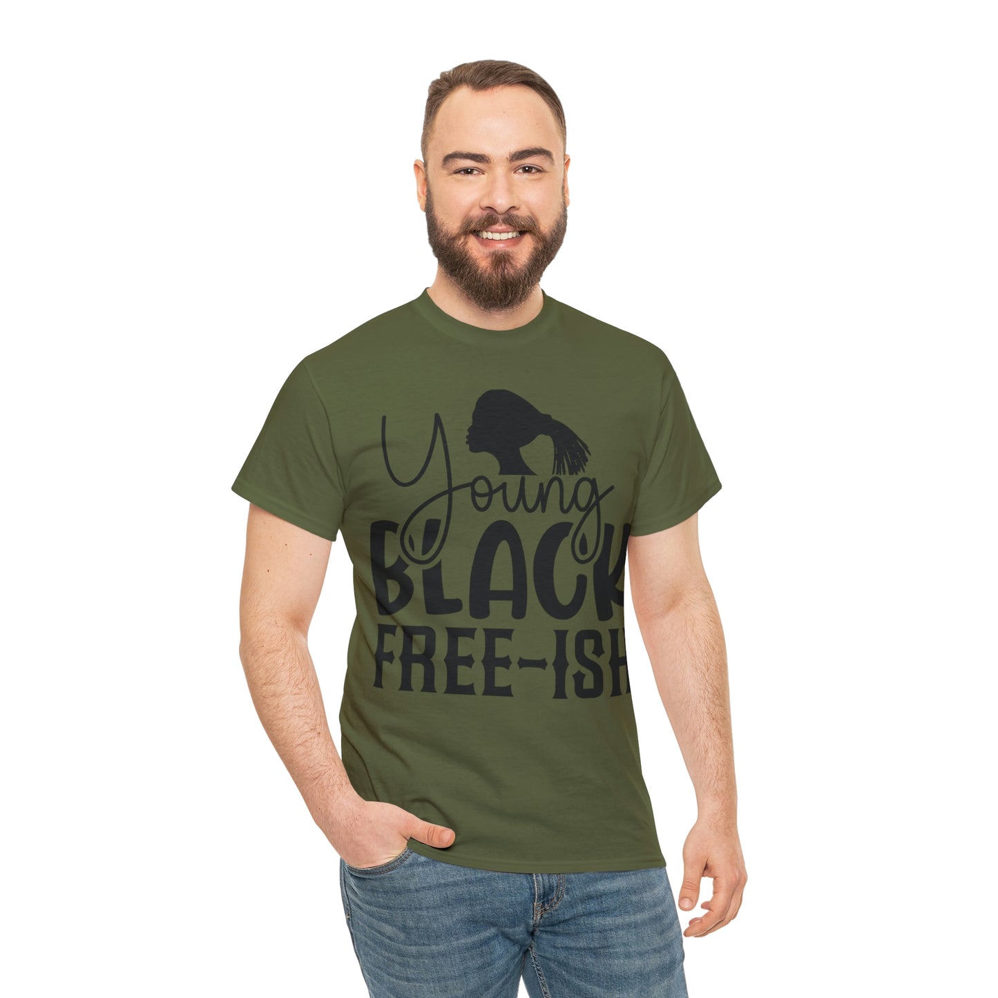 Young Black Unisex Heavy Cotton Tee