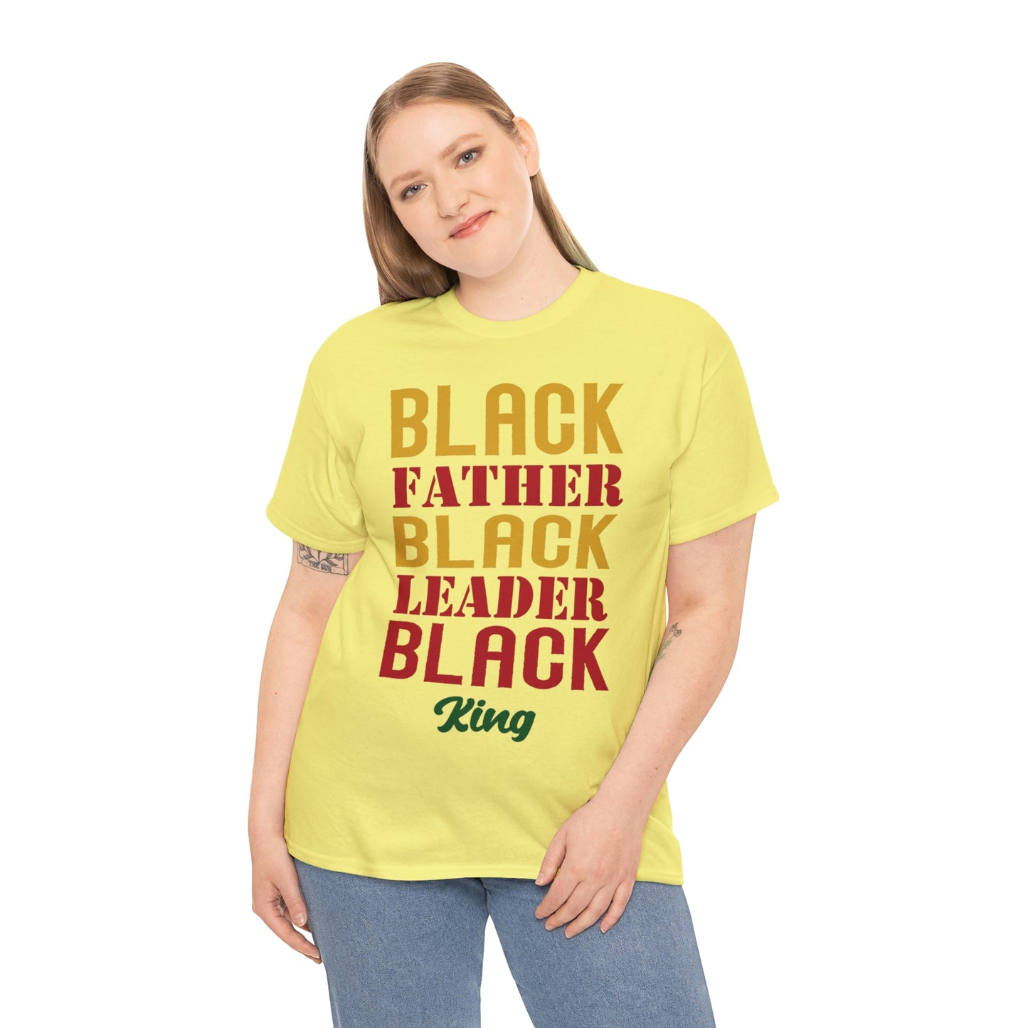Black Fathers Block Unisex Heavy Cotton Tee