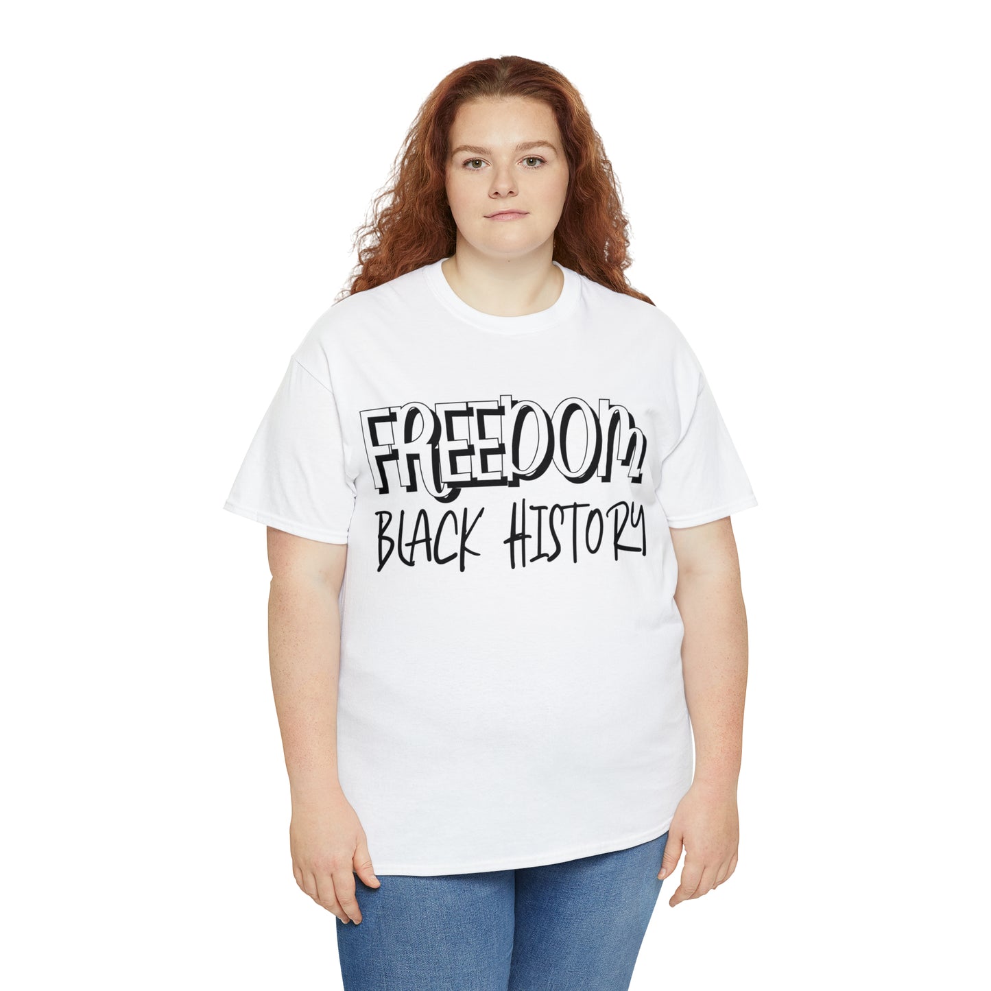 Freedom (Vinyl Cut-1 Color) Unisex Heavy Cotton Tee