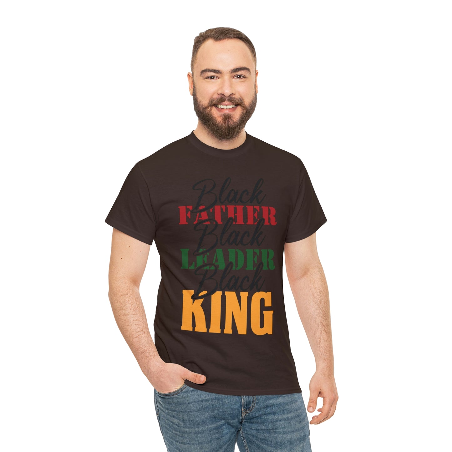 Black Father Script Unisex Heavy Cotton Tee
