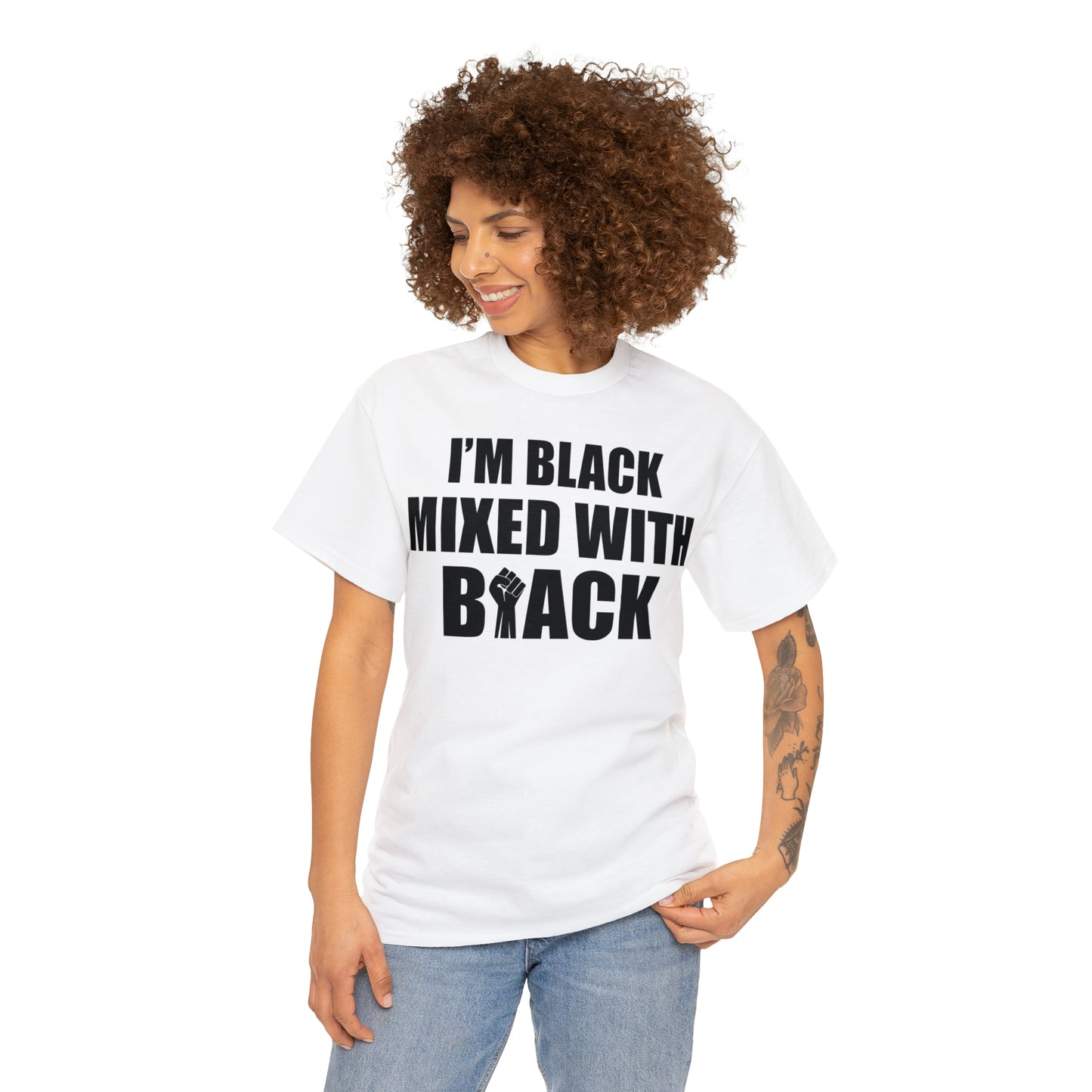 Mixed (Vinyl Cut-1 Color) Unisex Heavy Cotton Tee