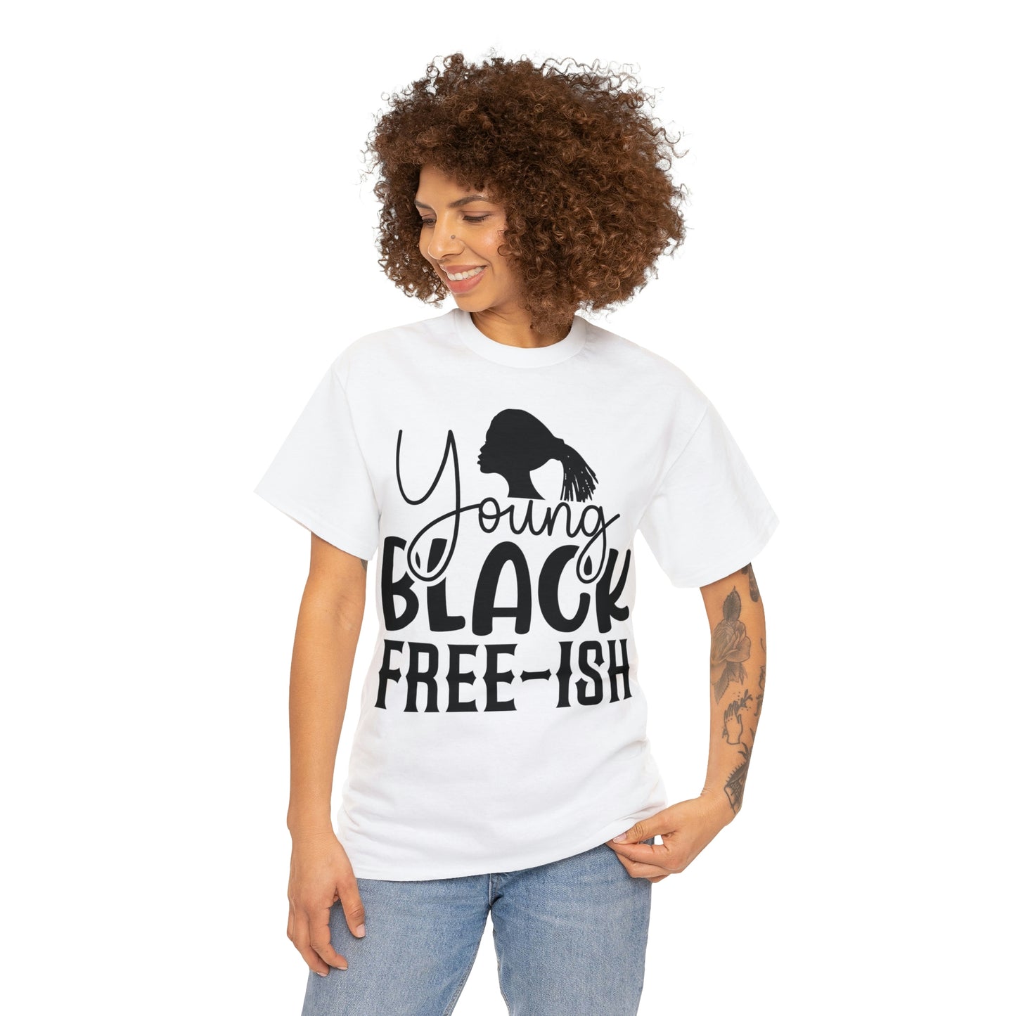 Young Black Unisex Heavy Cotton Tee