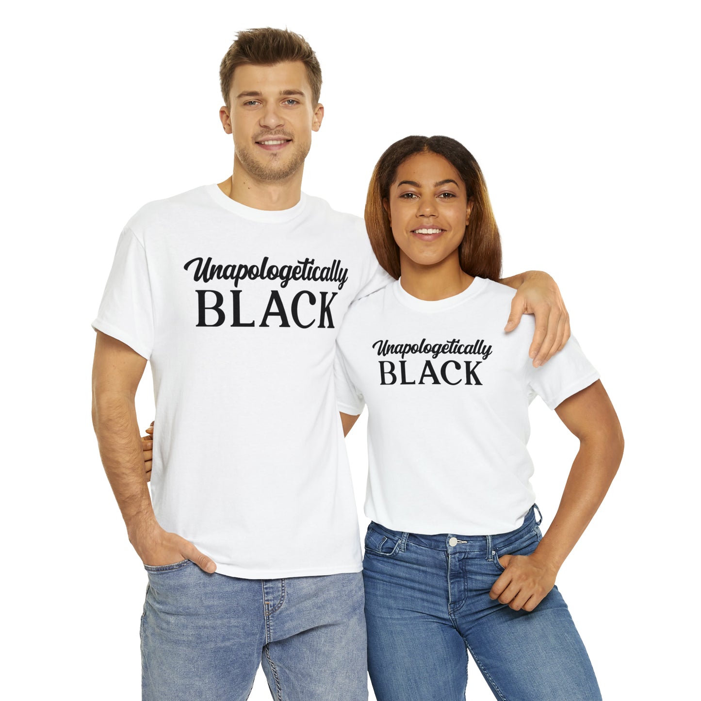 Black (Vinyl Cut-1 Color) Unisex Heavy Cotton Tee