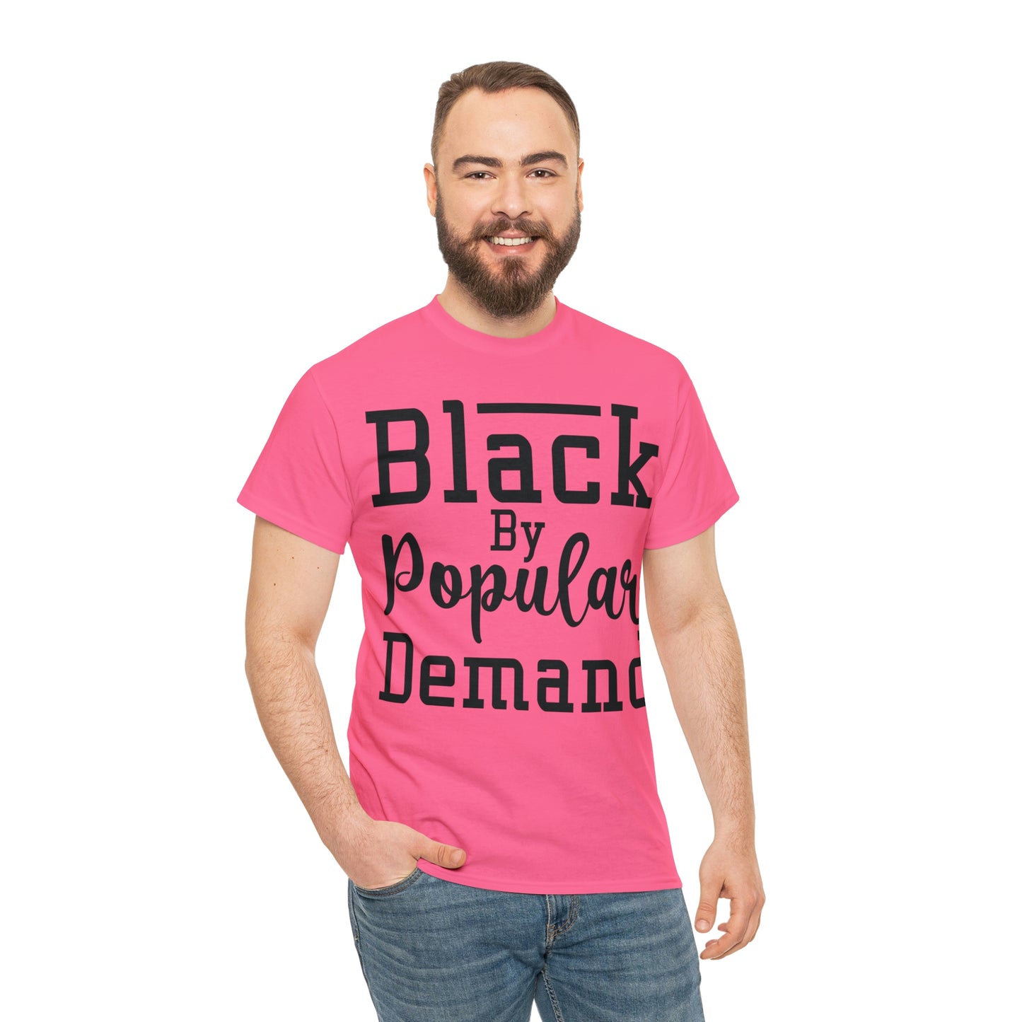 Black Popular Unisex Heavy Cotton Tee