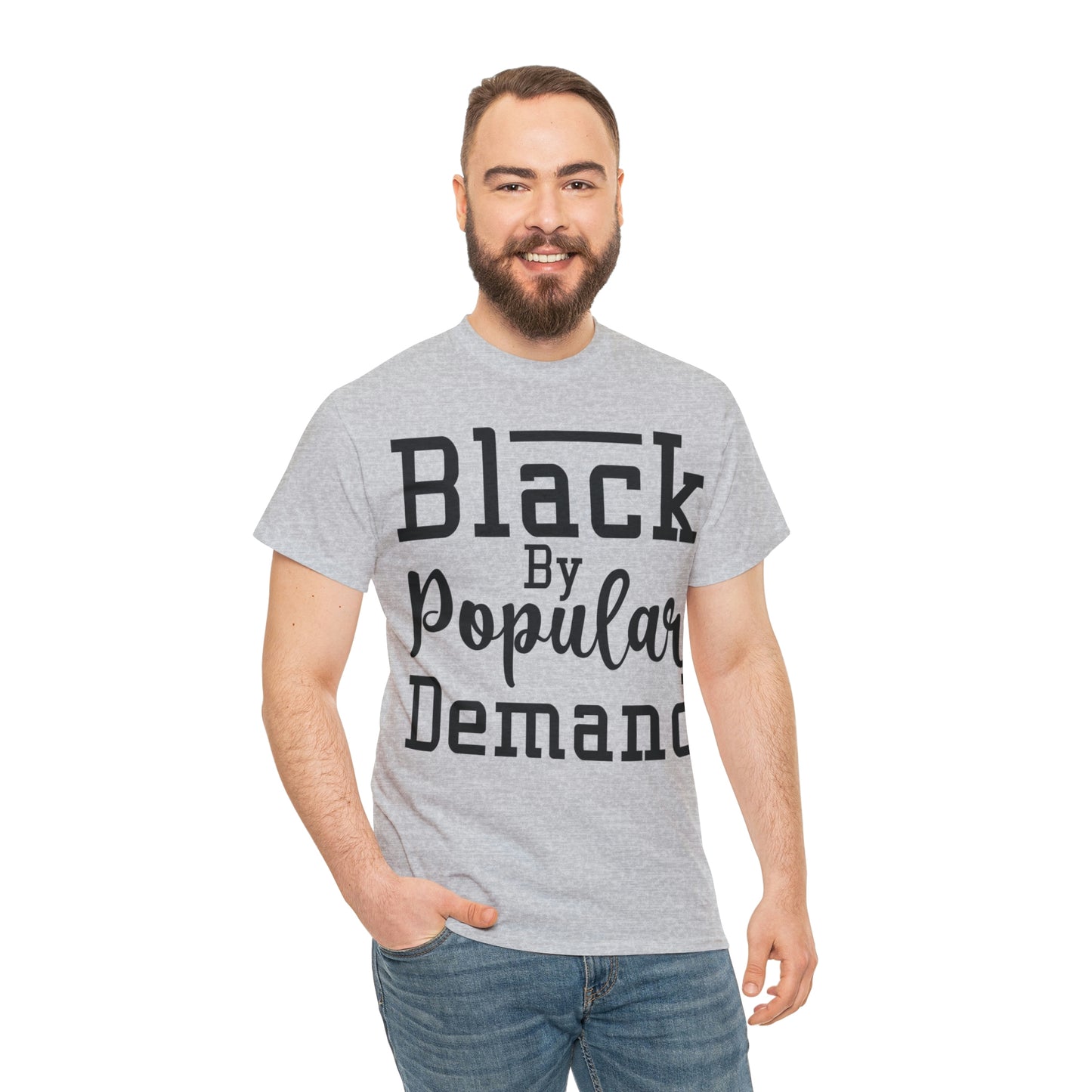 Black Popular Unisex Heavy Cotton Tee