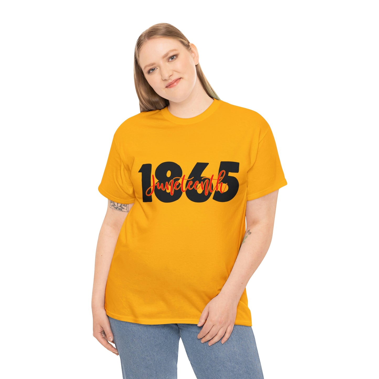 Juneteenth-Red Unisex Heavy Cotton Tee