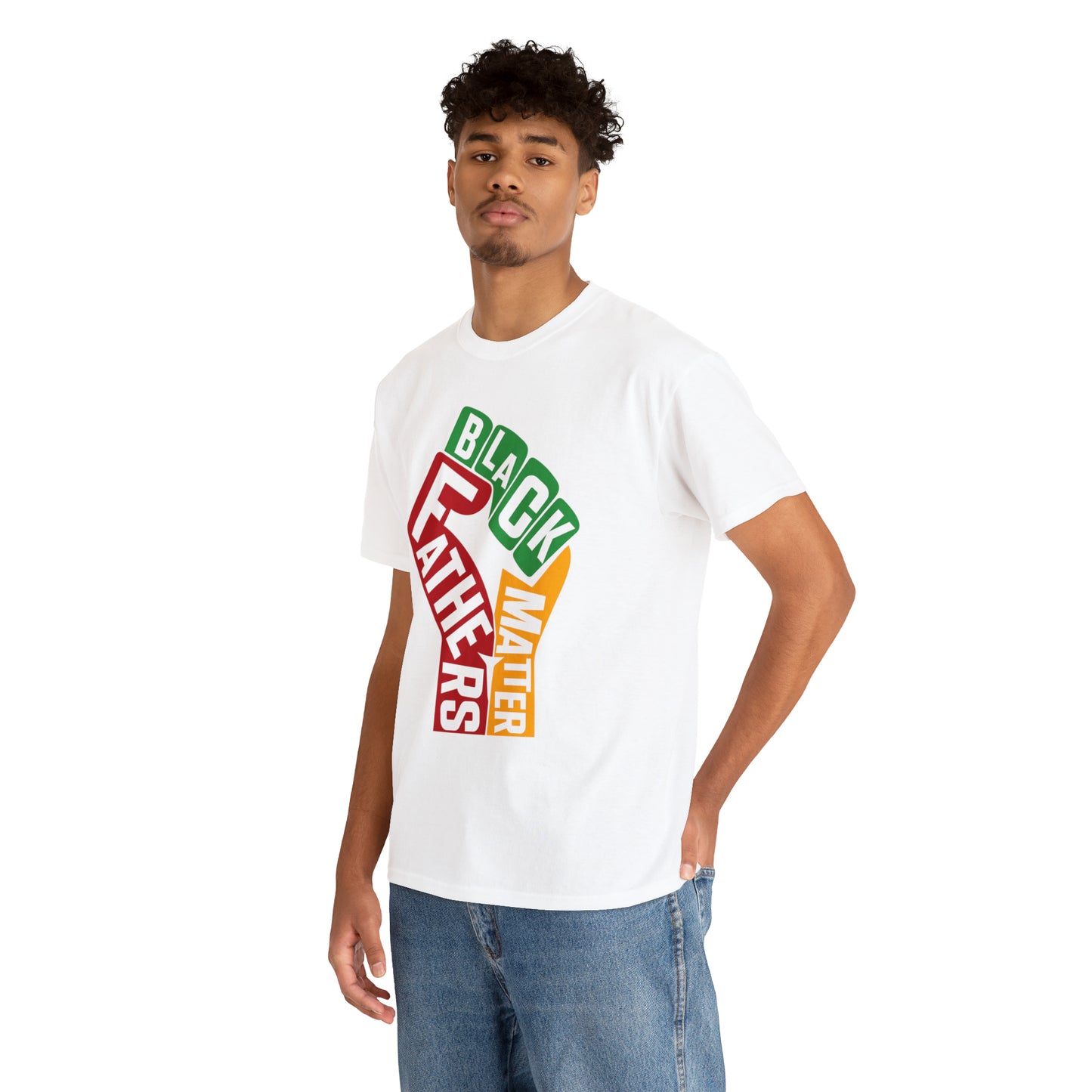 Black Fathers DTF Print Unisex Heavy Cotton Tee