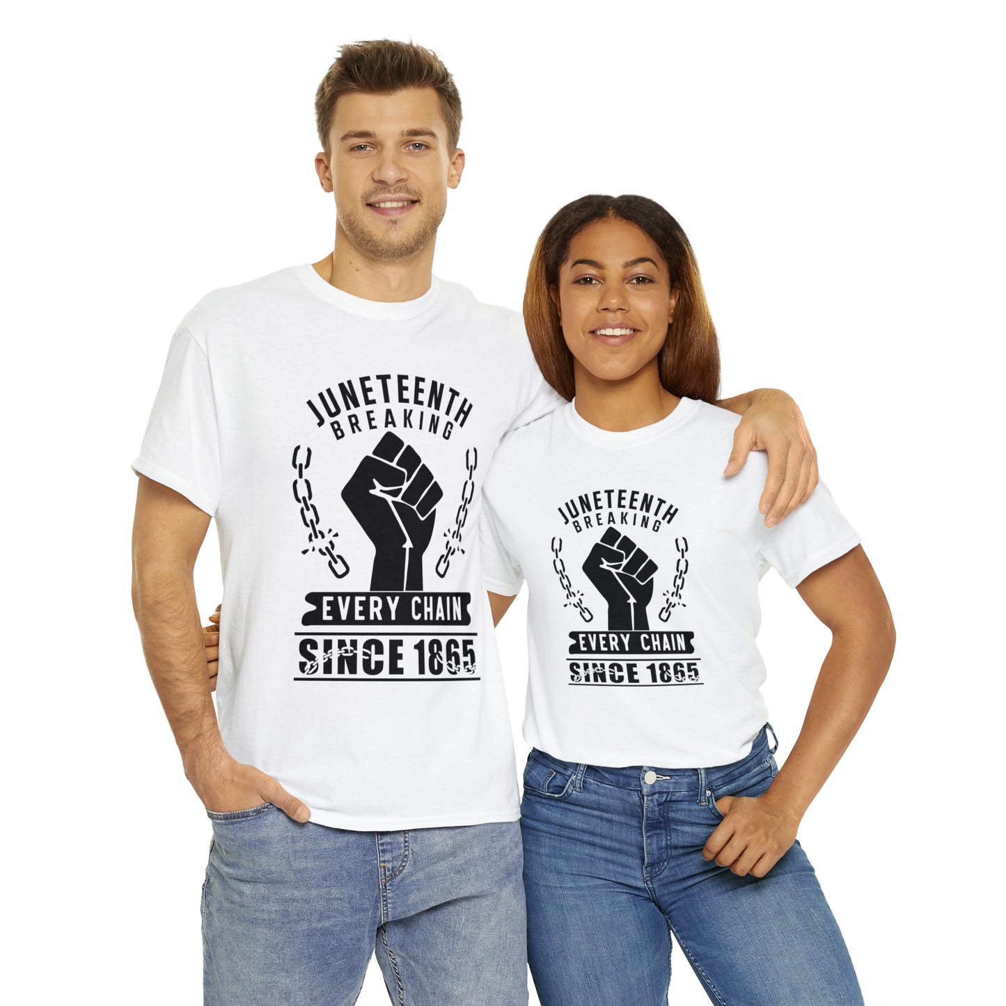 Breaking Every Chain (Vinyl Cut-1 Color) Unisex Heavy Cotton Tee
