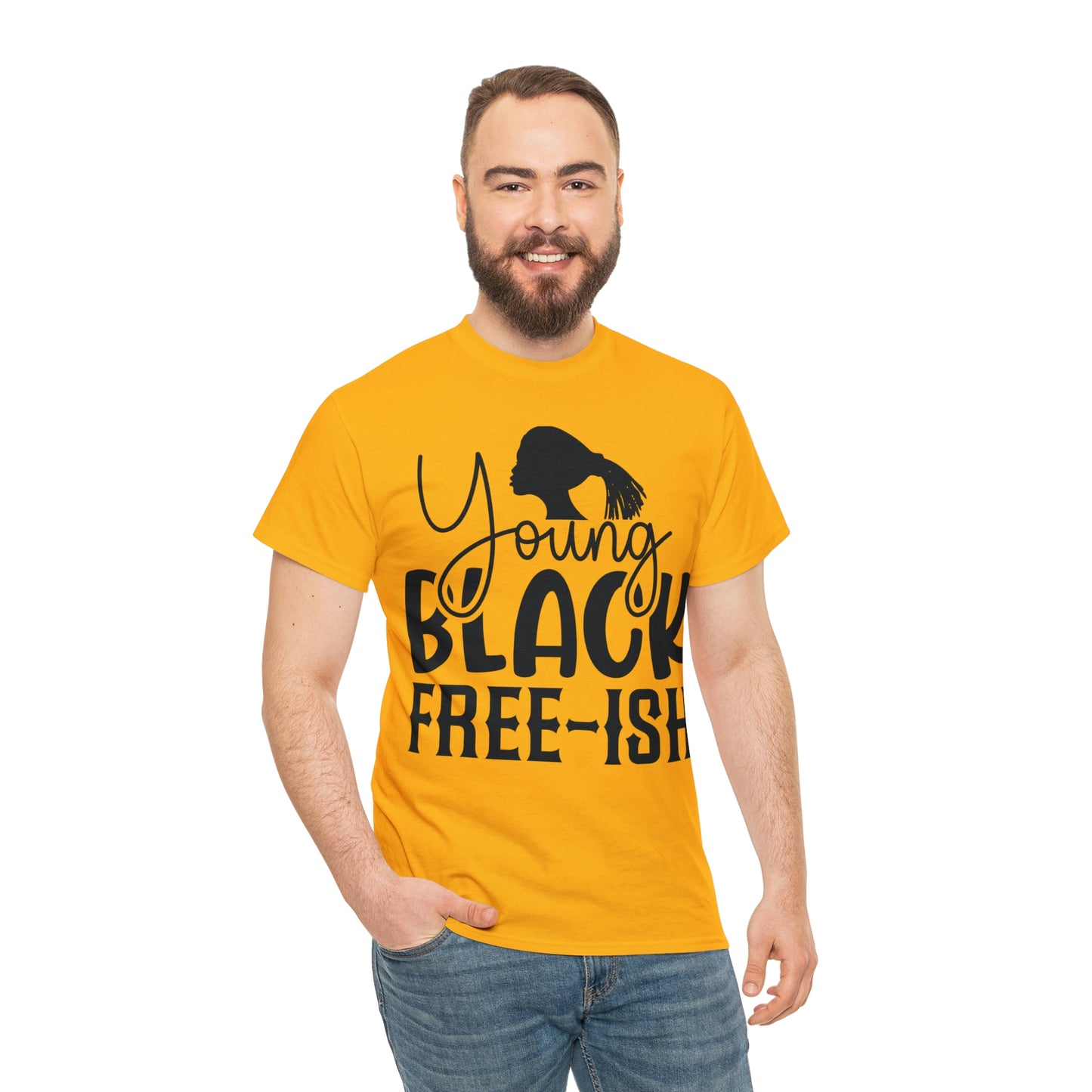 Young Black Unisex Heavy Cotton Tee