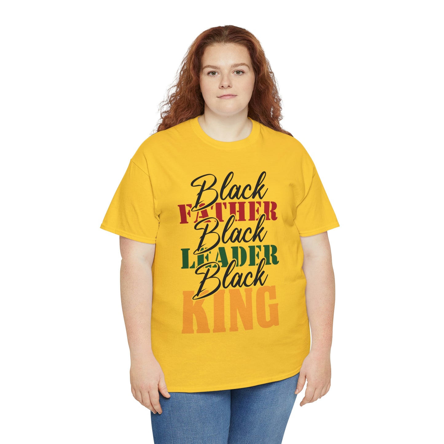 Black Father Script Unisex Heavy Cotton Tee