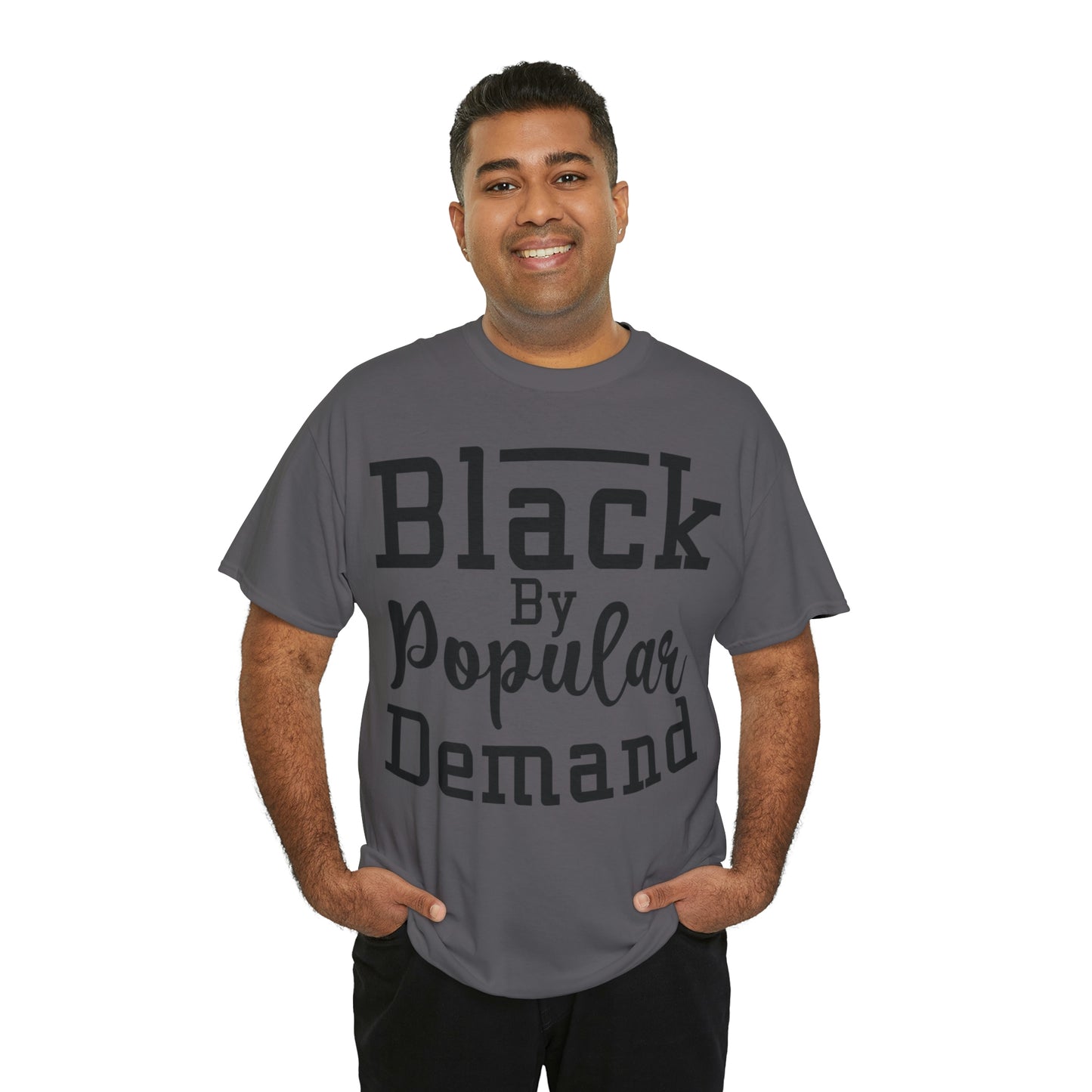 Black Popular Unisex Heavy Cotton Tee