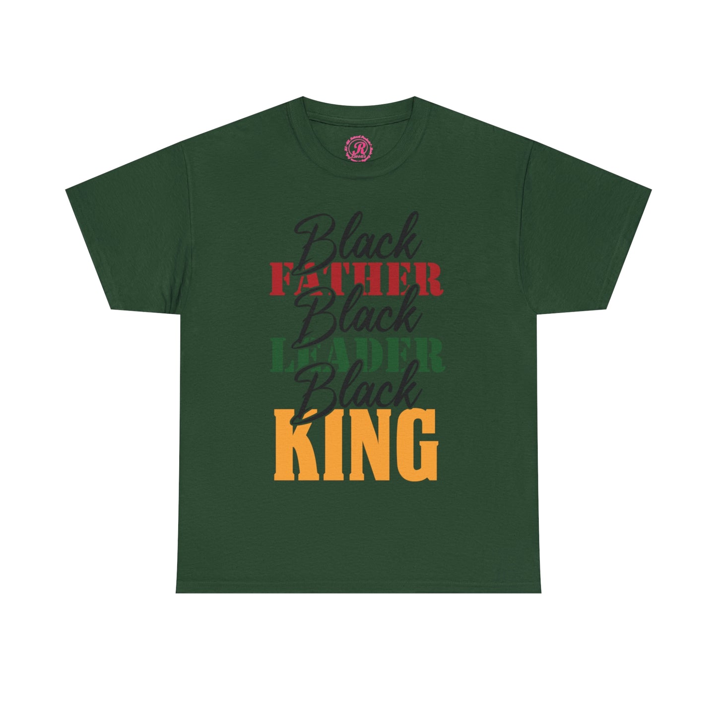 Black Father Script Unisex Heavy Cotton Tee