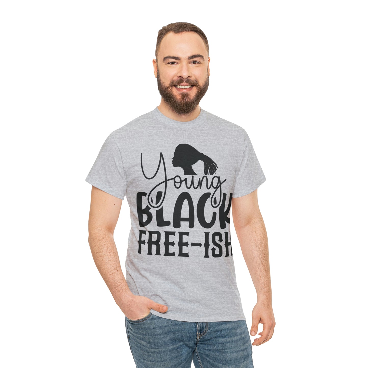 Young Black Unisex Heavy Cotton Tee