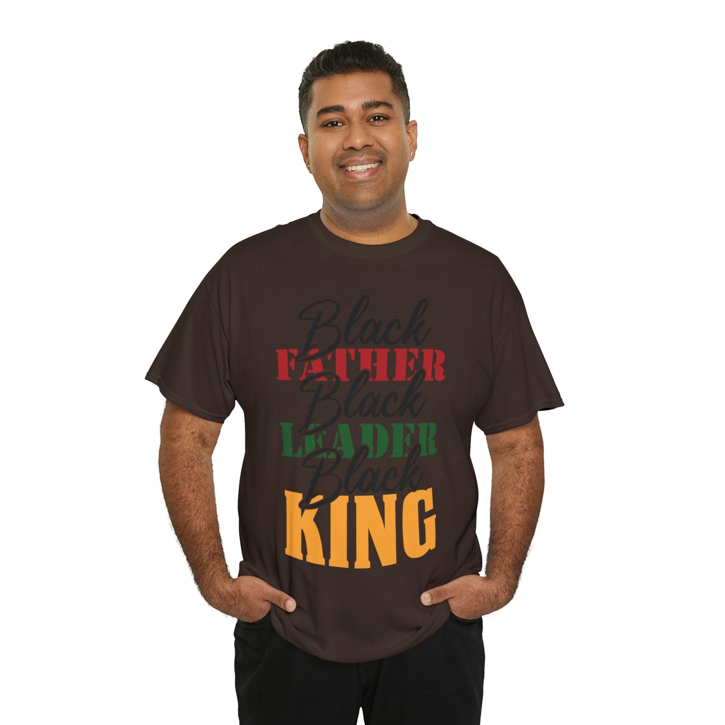 Black Father Script Unisex Heavy Cotton Tee