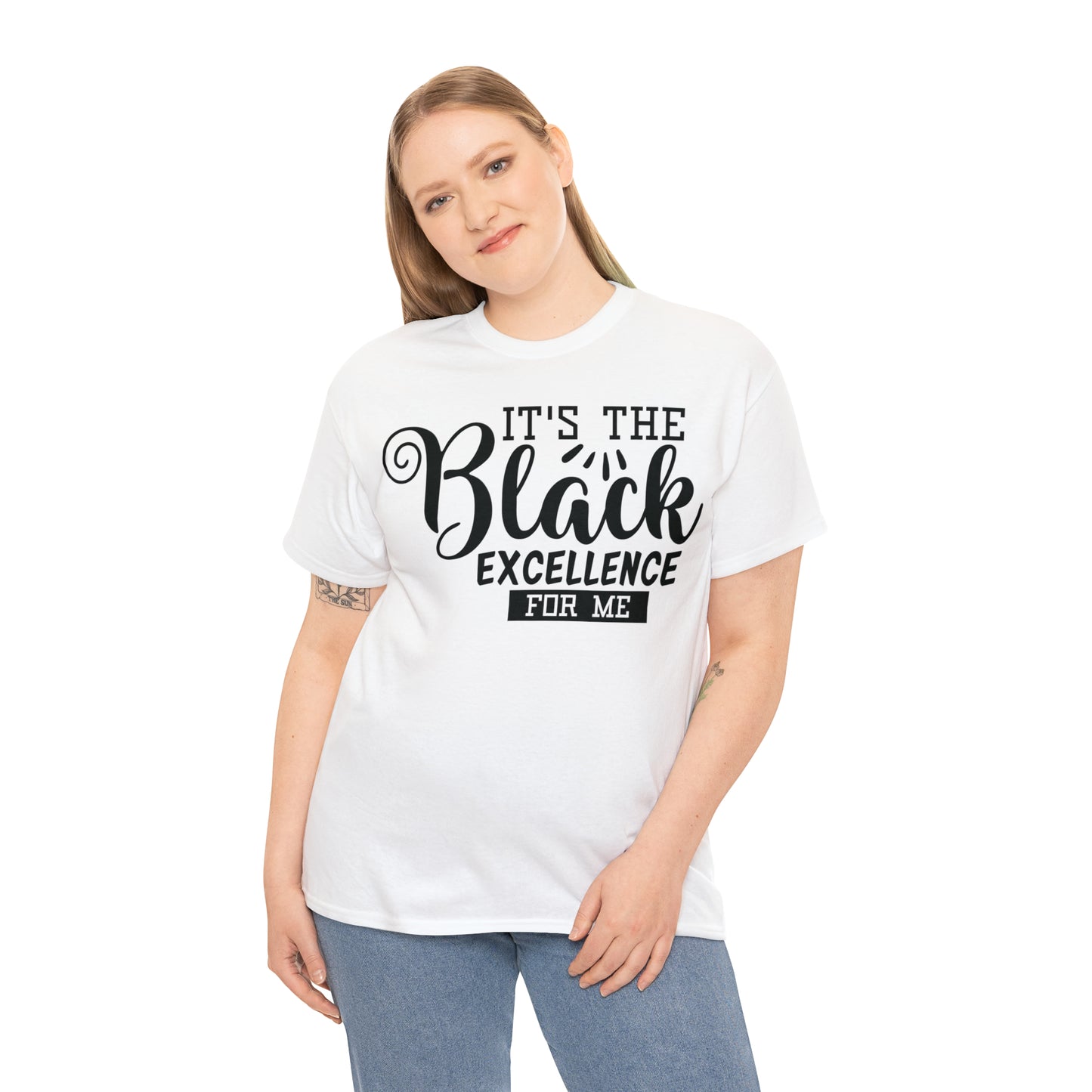 Black Excellence (Vinyl-1 color) Unisex Heavy Cotton Tee