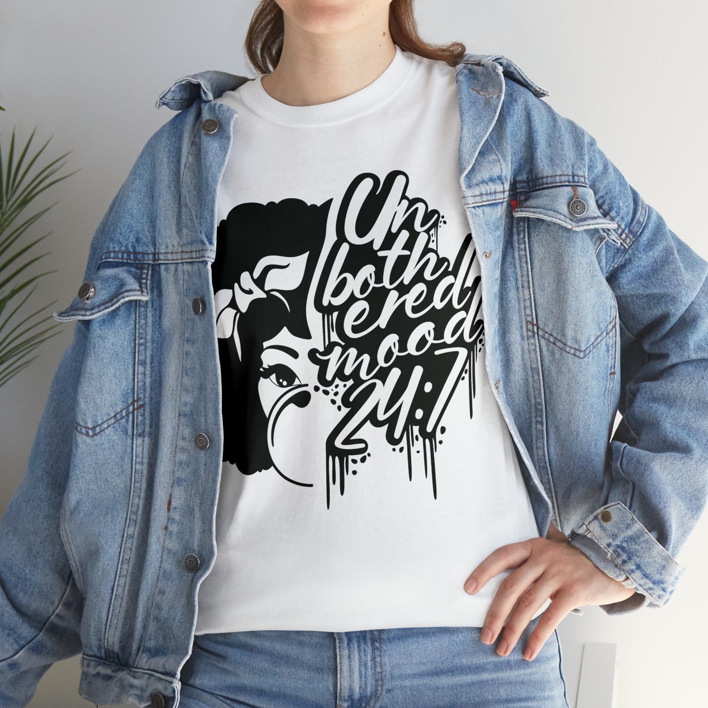 Unbothered DTF Print Unisex Heavy Cotton Tee