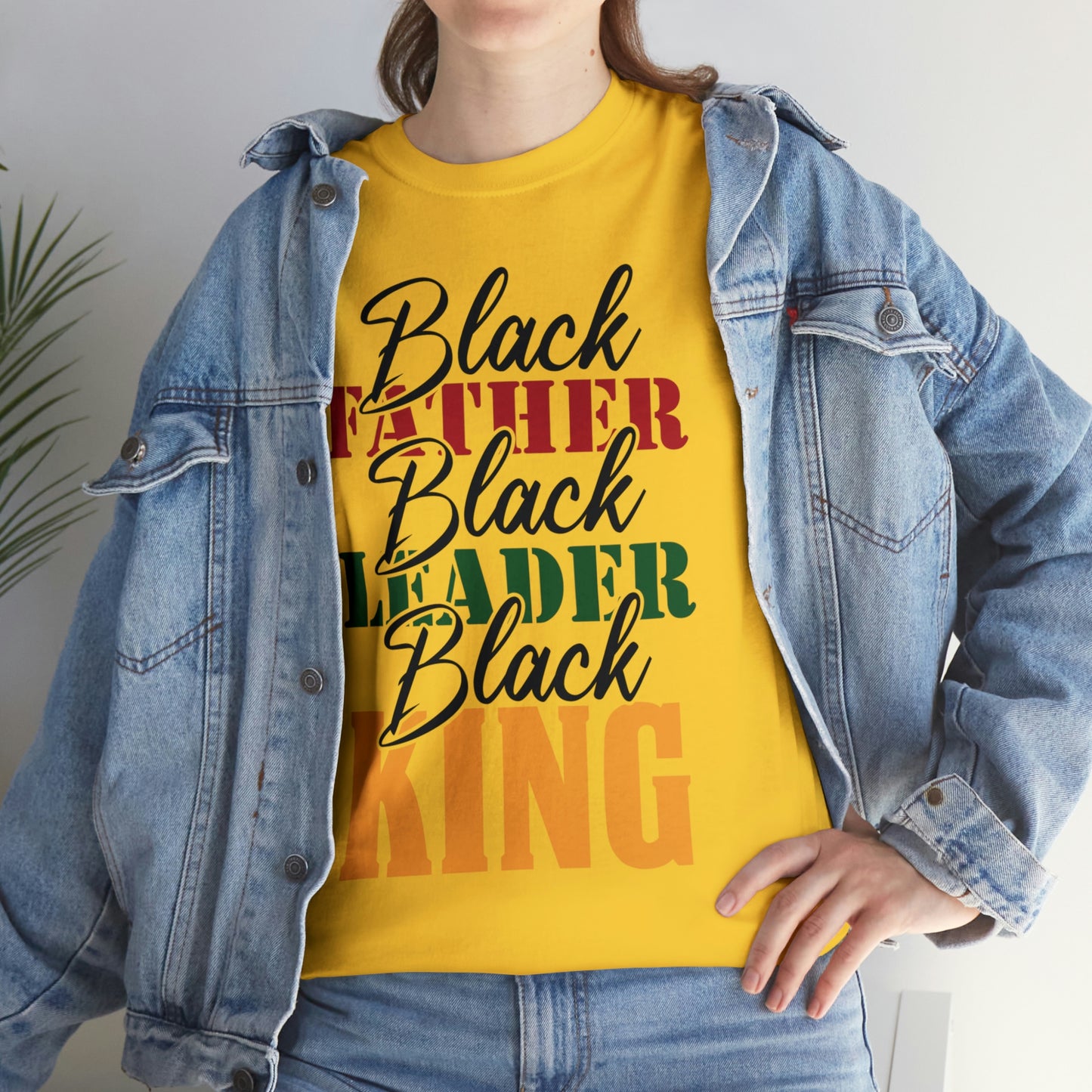 Black Father Script Unisex Heavy Cotton Tee