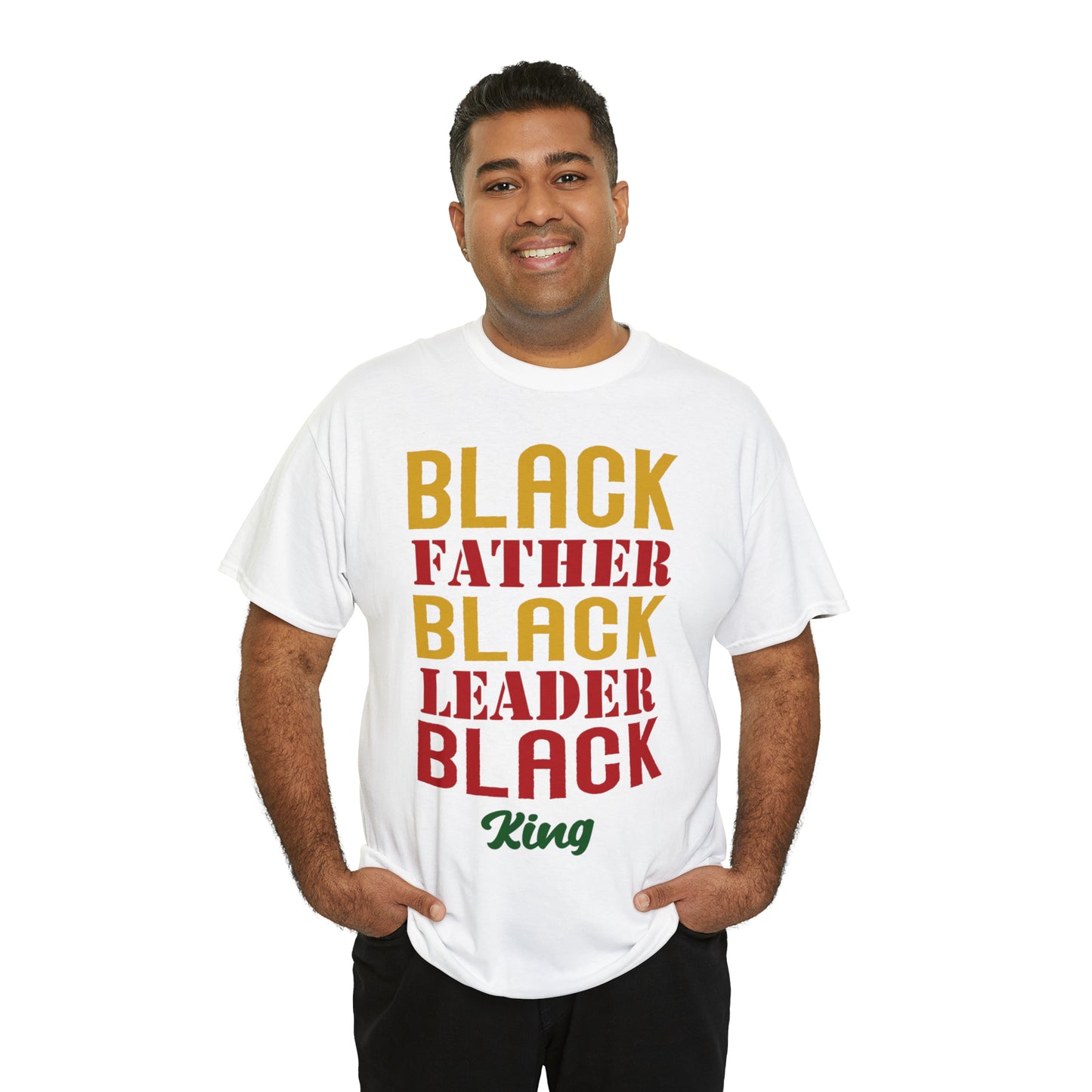 Black King DTF Print Unisex Heavy Cotton Tee