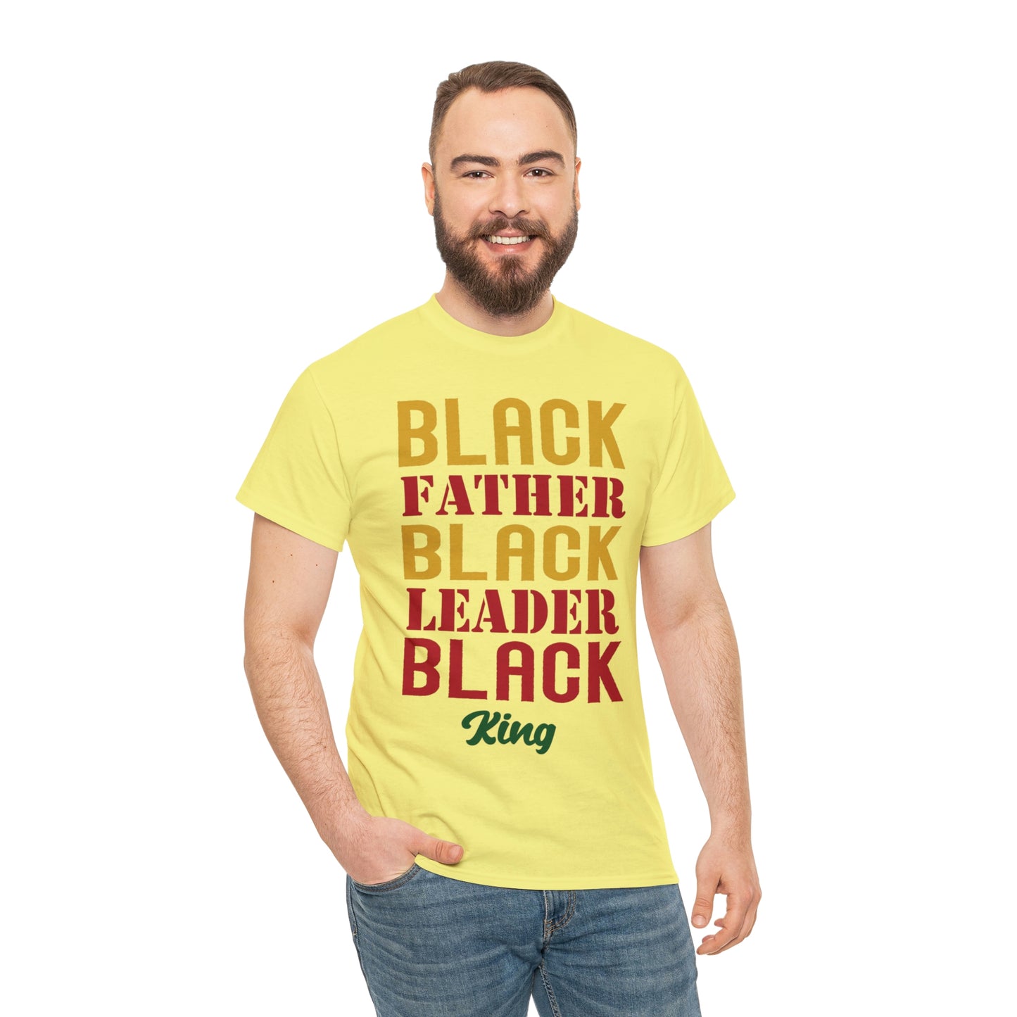 Black Fathers Block Unisex Heavy Cotton Tee