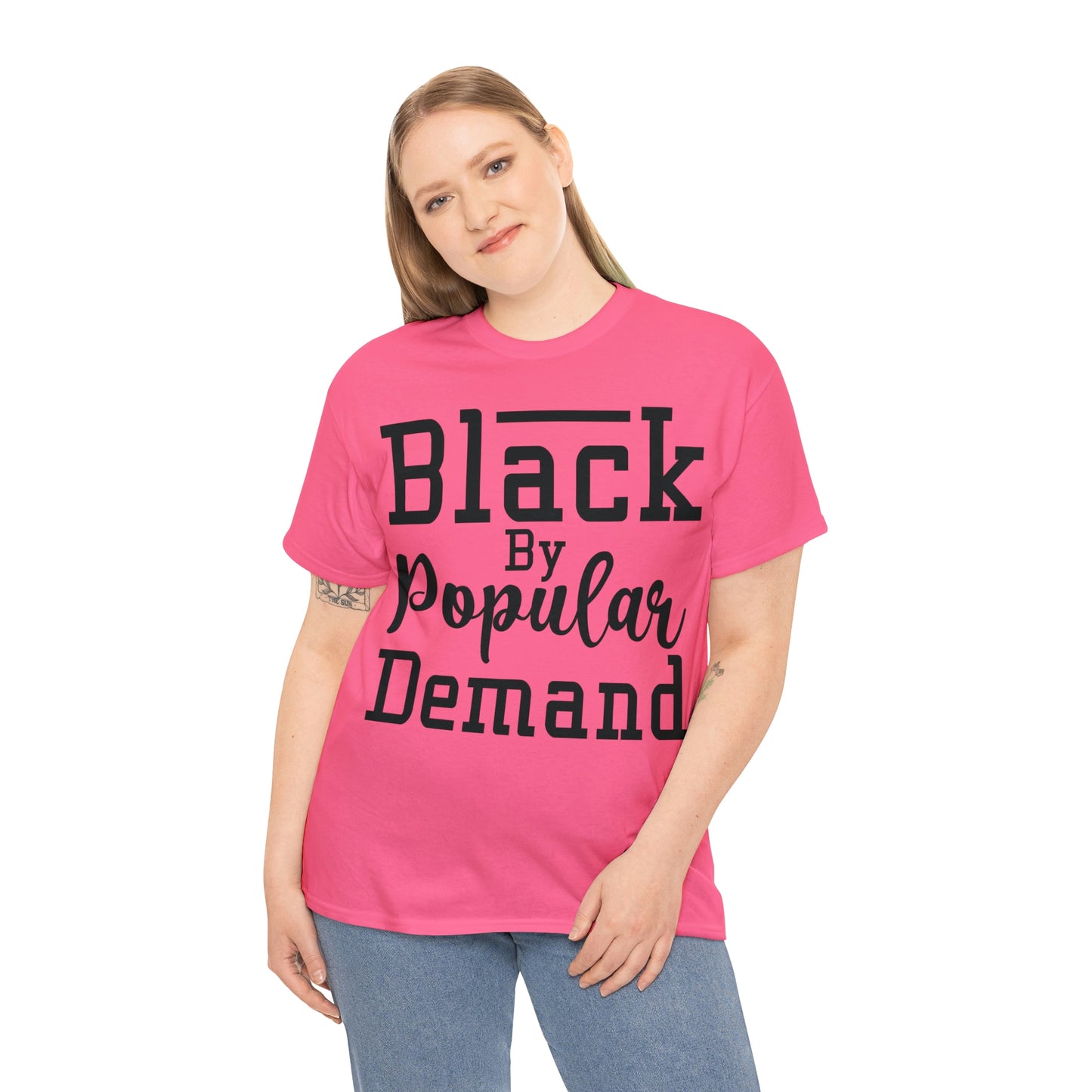 Black Popular Unisex Heavy Cotton Tee