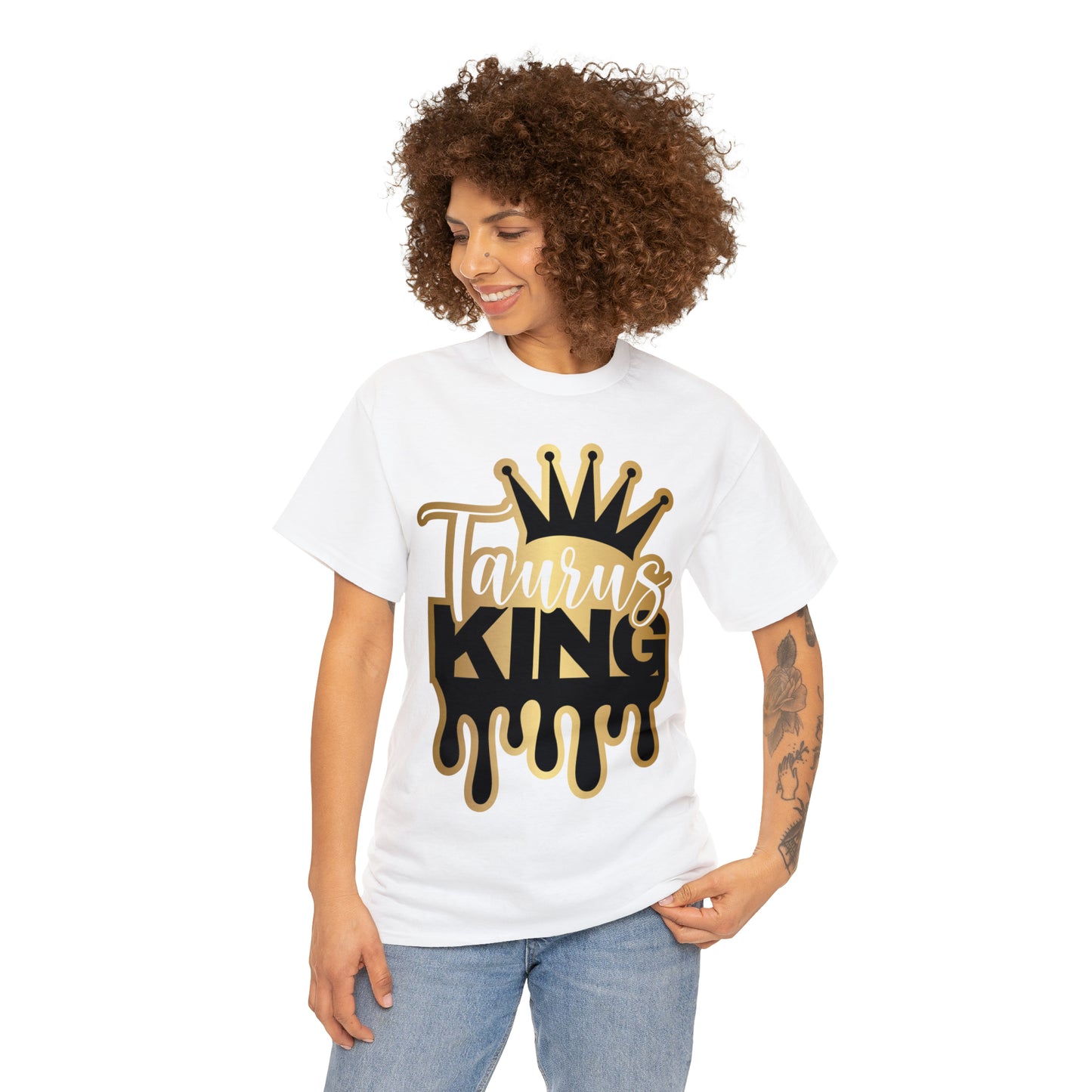 Taurus King DTF Print Unisex Heavy Cotton Tee