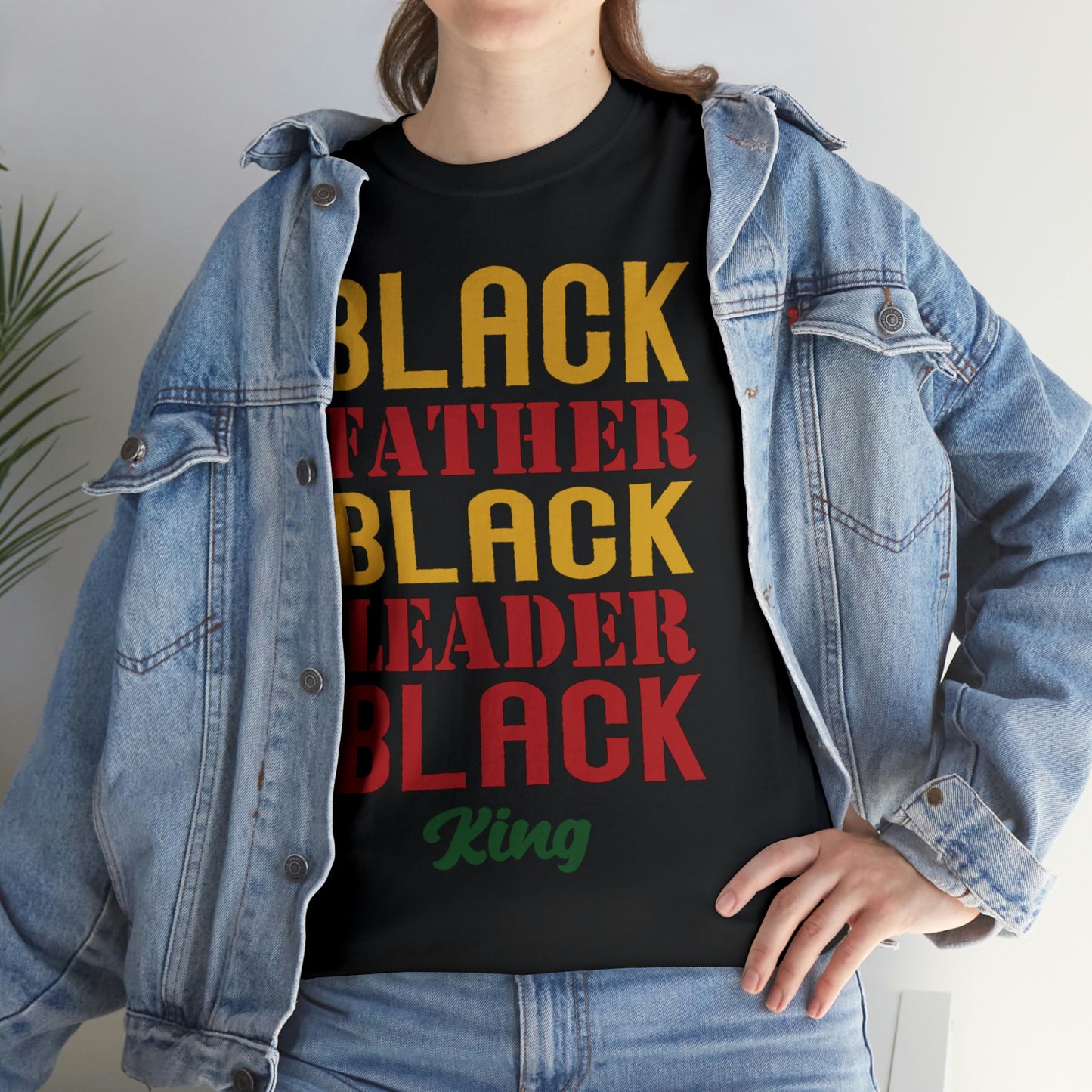 Black Fathers Block Unisex Heavy Cotton Tee