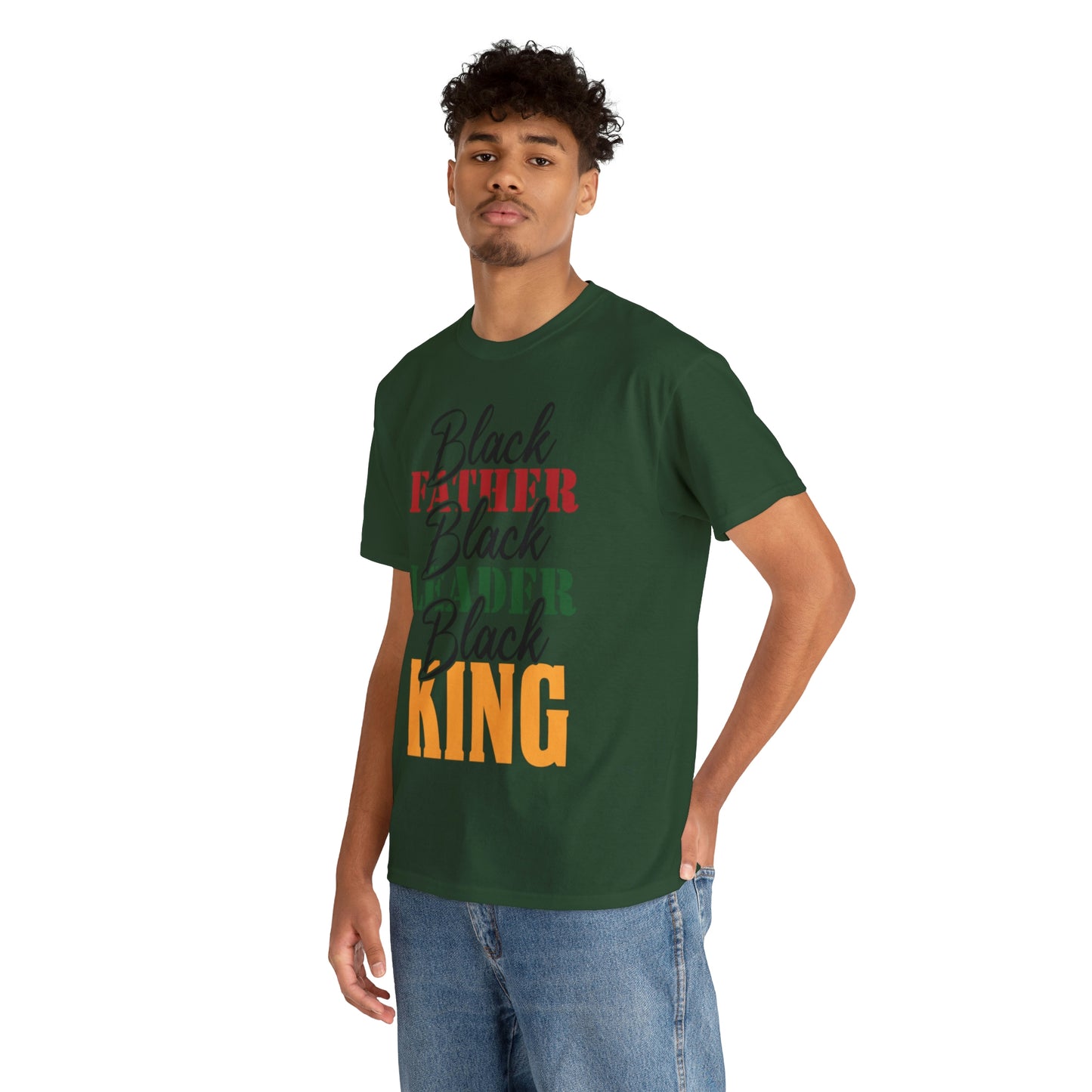 Black Father Script Unisex Heavy Cotton Tee