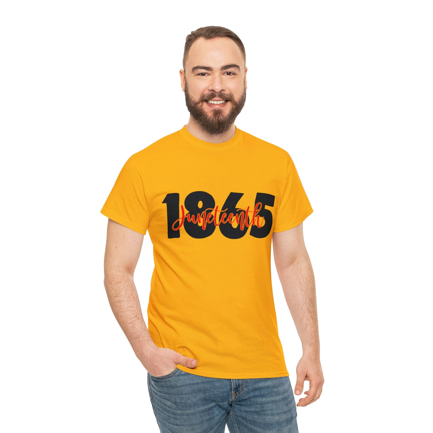 Juneteenth-Red Unisex Heavy Cotton Tee