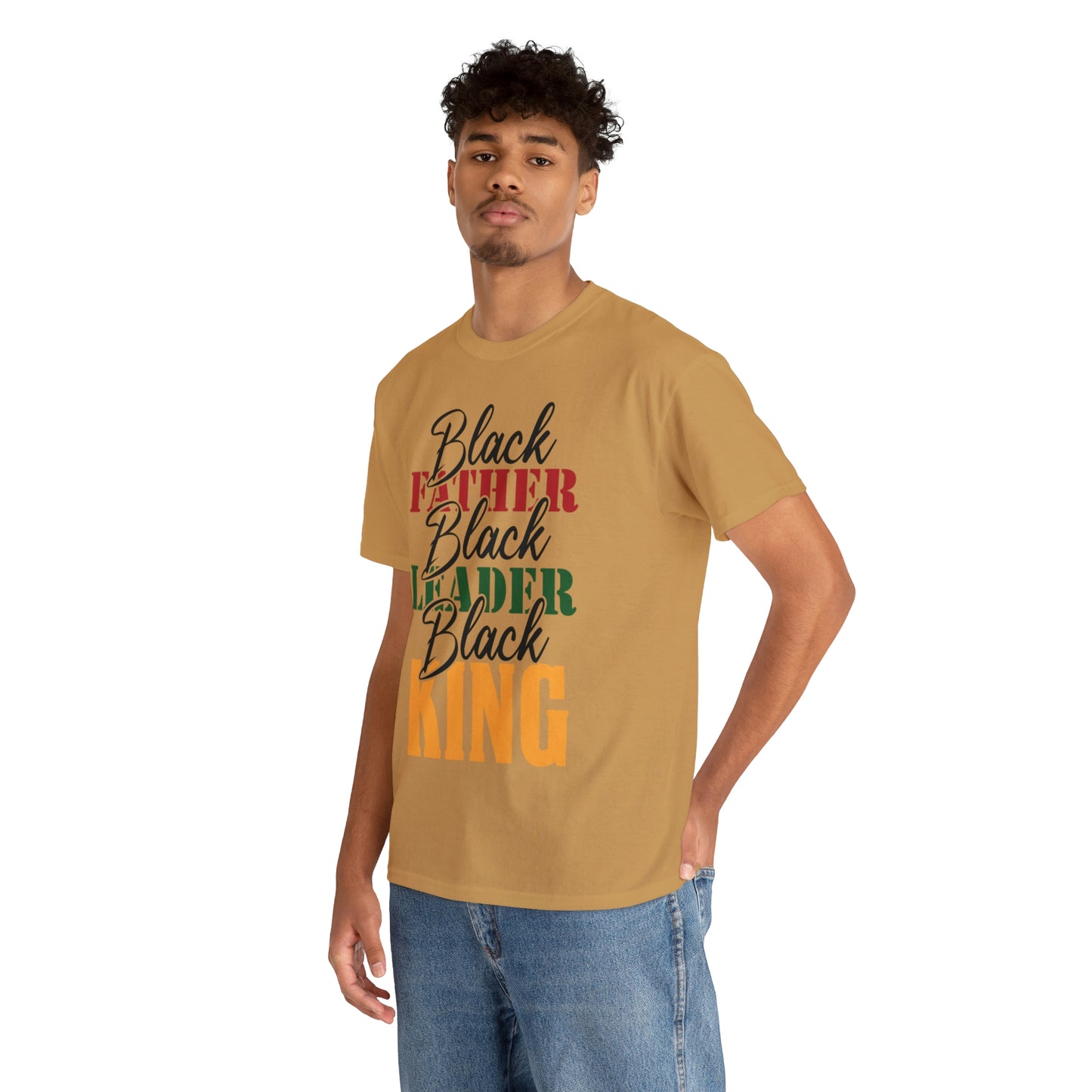 Black Father Script Unisex Heavy Cotton Tee