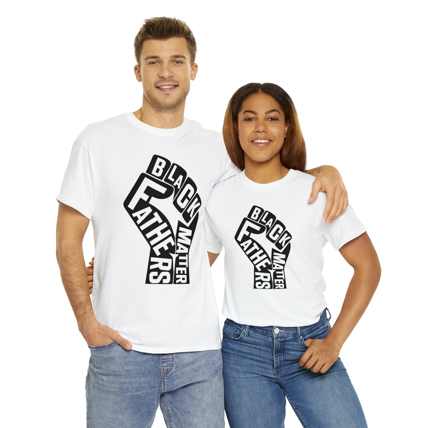 Black Fathers (Vinyl Cut-1 Color)Unisex Heavy Cotton Tee