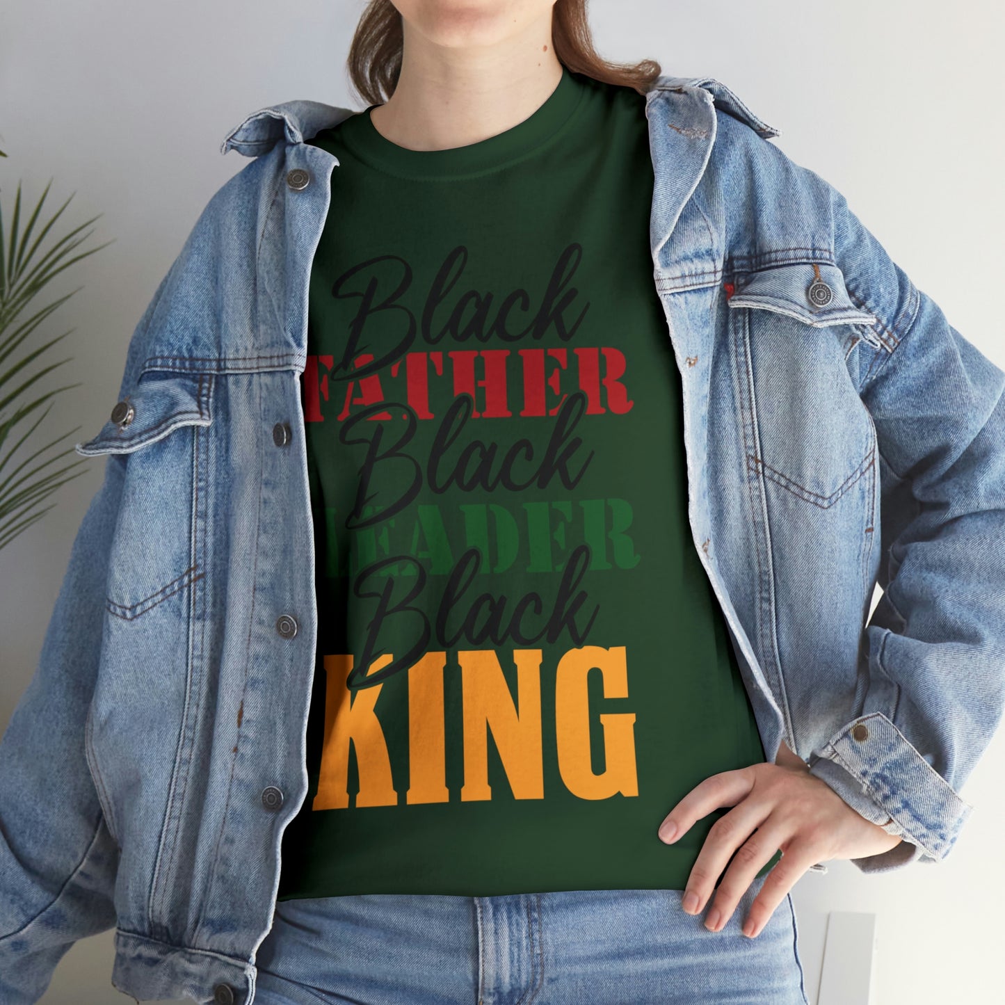 Black Father Script Unisex Heavy Cotton Tee