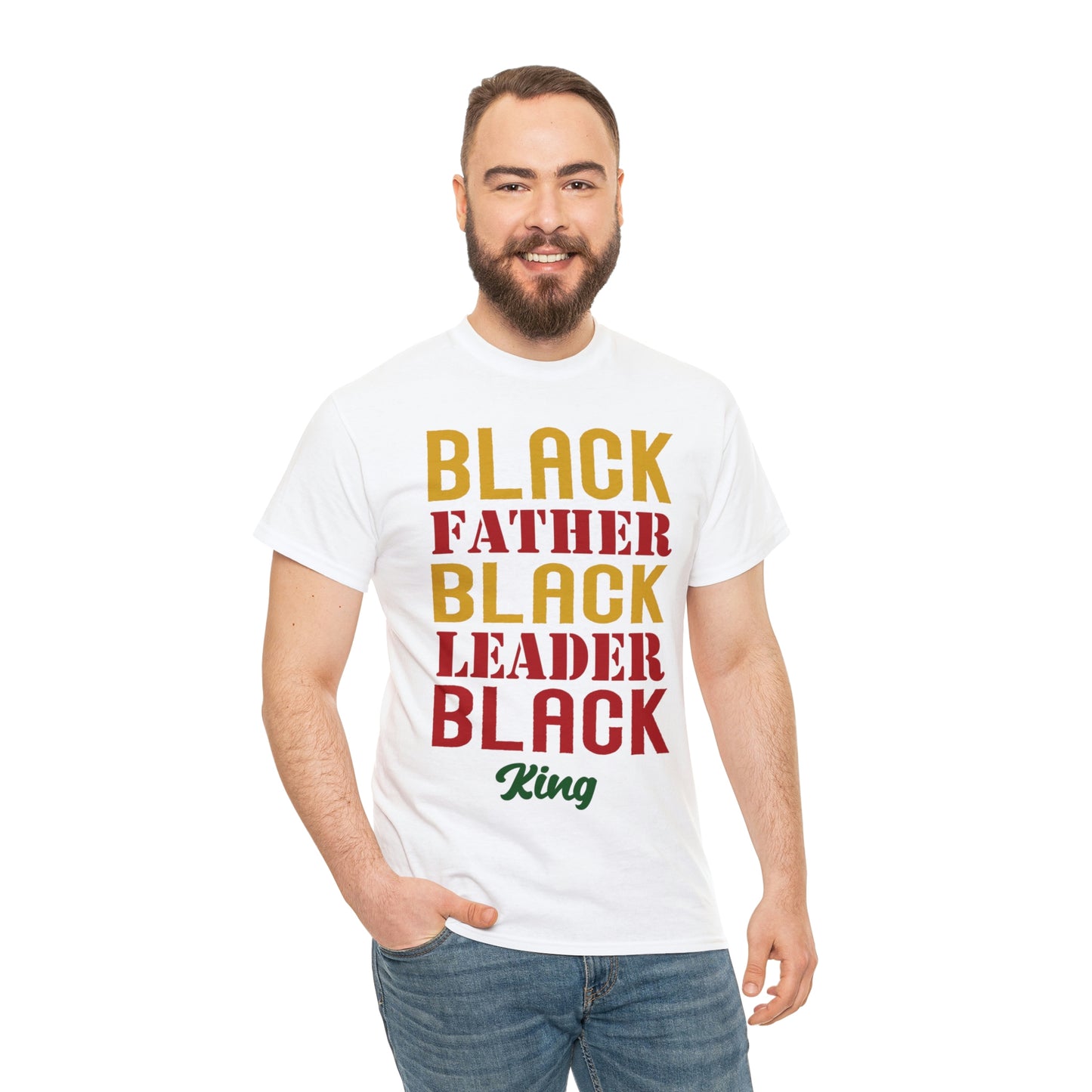 Black Fathers Block Unisex Heavy Cotton Tee