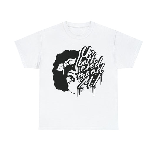 Unbothered (Vinyl Cut-1 color) Unisex Heavy Cotton Tee