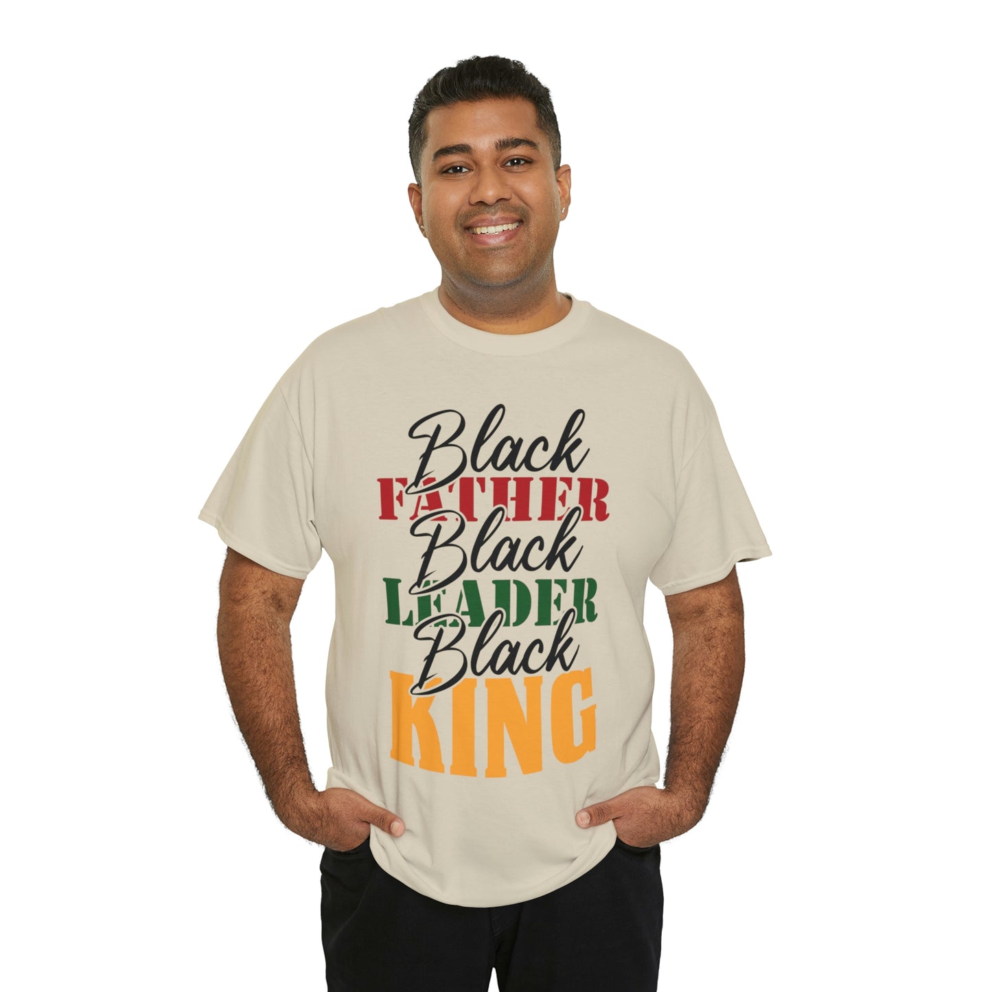 Black Father Script Unisex Heavy Cotton Tee