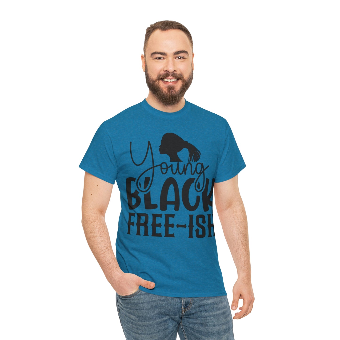 Young Black Unisex Heavy Cotton Tee