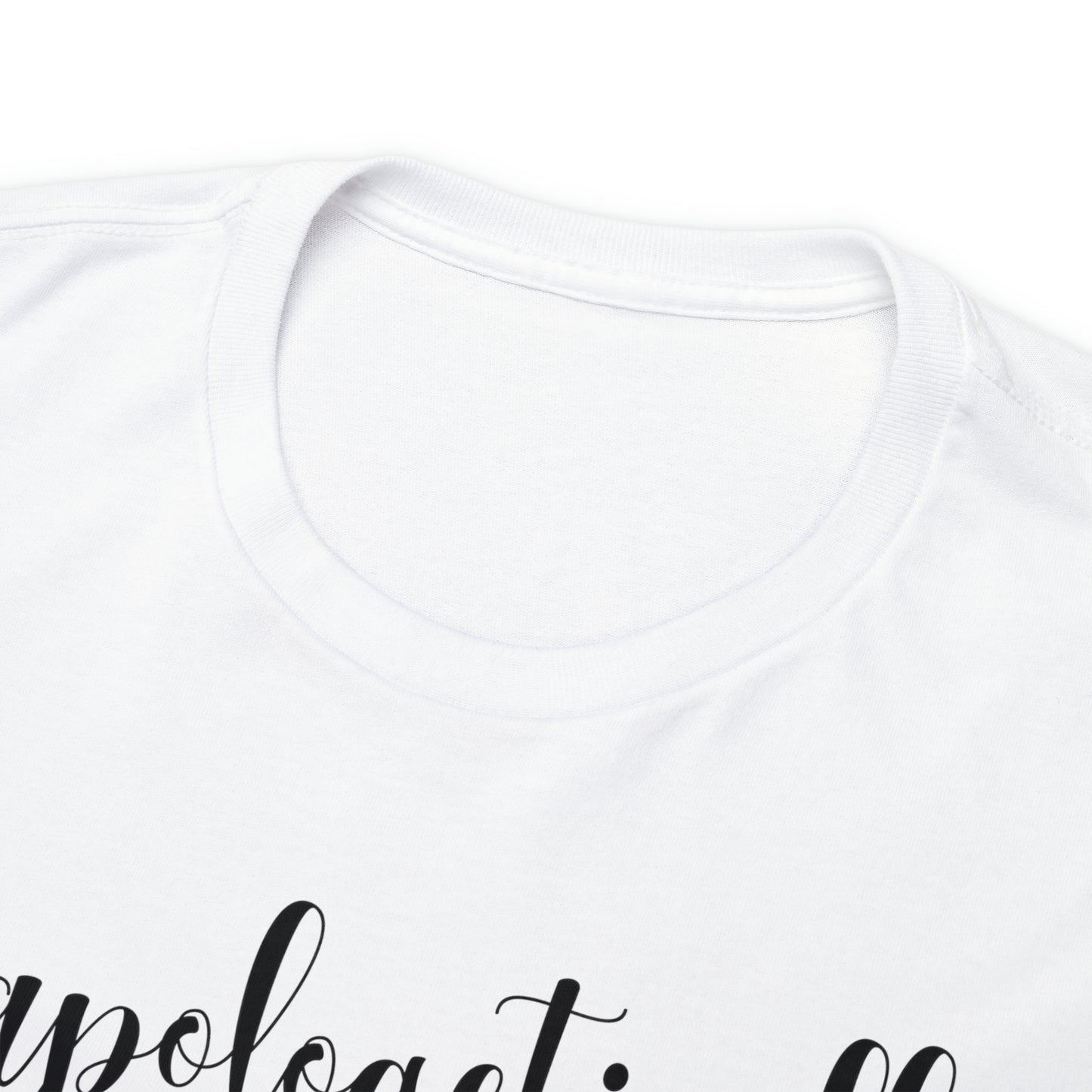 Unapologetically Black (Vinyl Cut-1 color) Unisex Heavy Cotton Tee