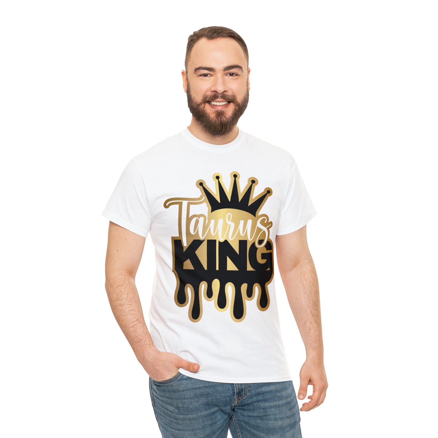 Taurus King DTF Print Unisex Heavy Cotton Tee