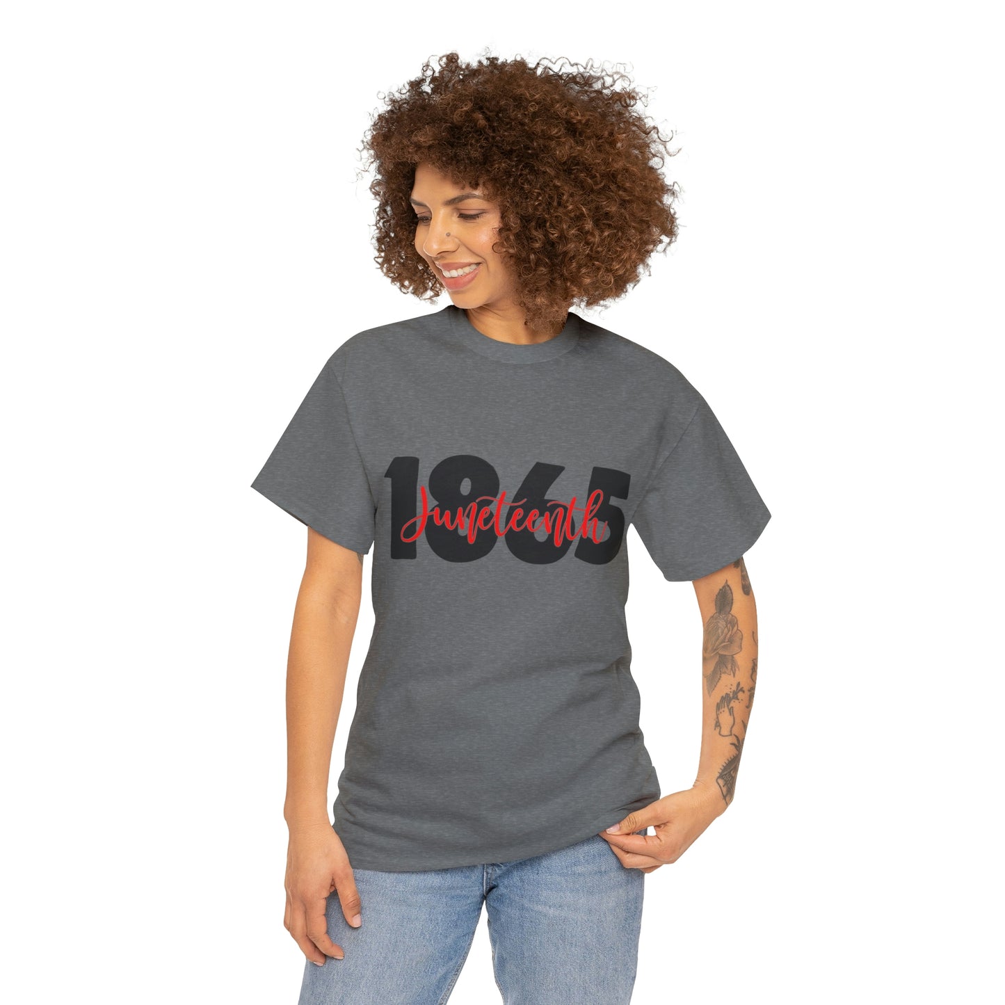Juneteenth-Red Unisex Heavy Cotton Tee