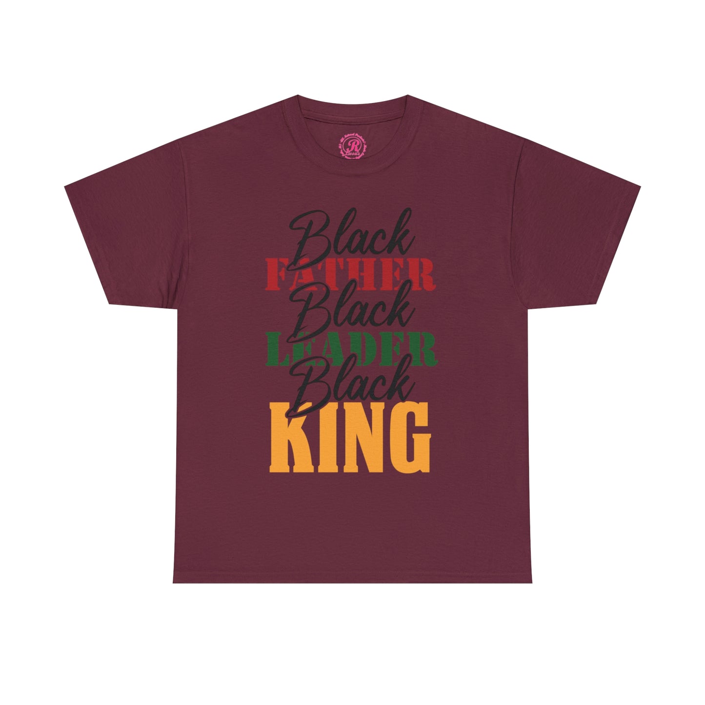Black Father Script Unisex Heavy Cotton Tee