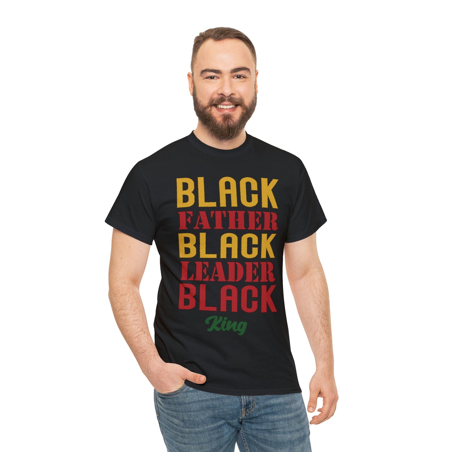Black Fathers Block Unisex Heavy Cotton Tee