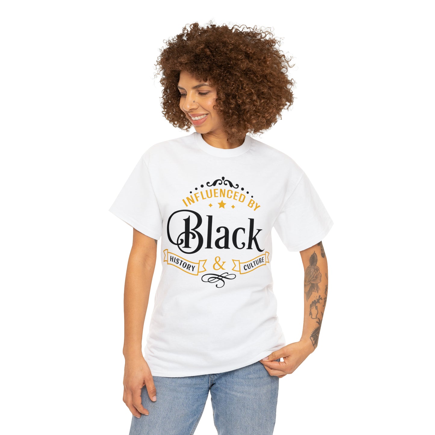 Influenced DTF Print Unisex Heavy Cotton Tee
