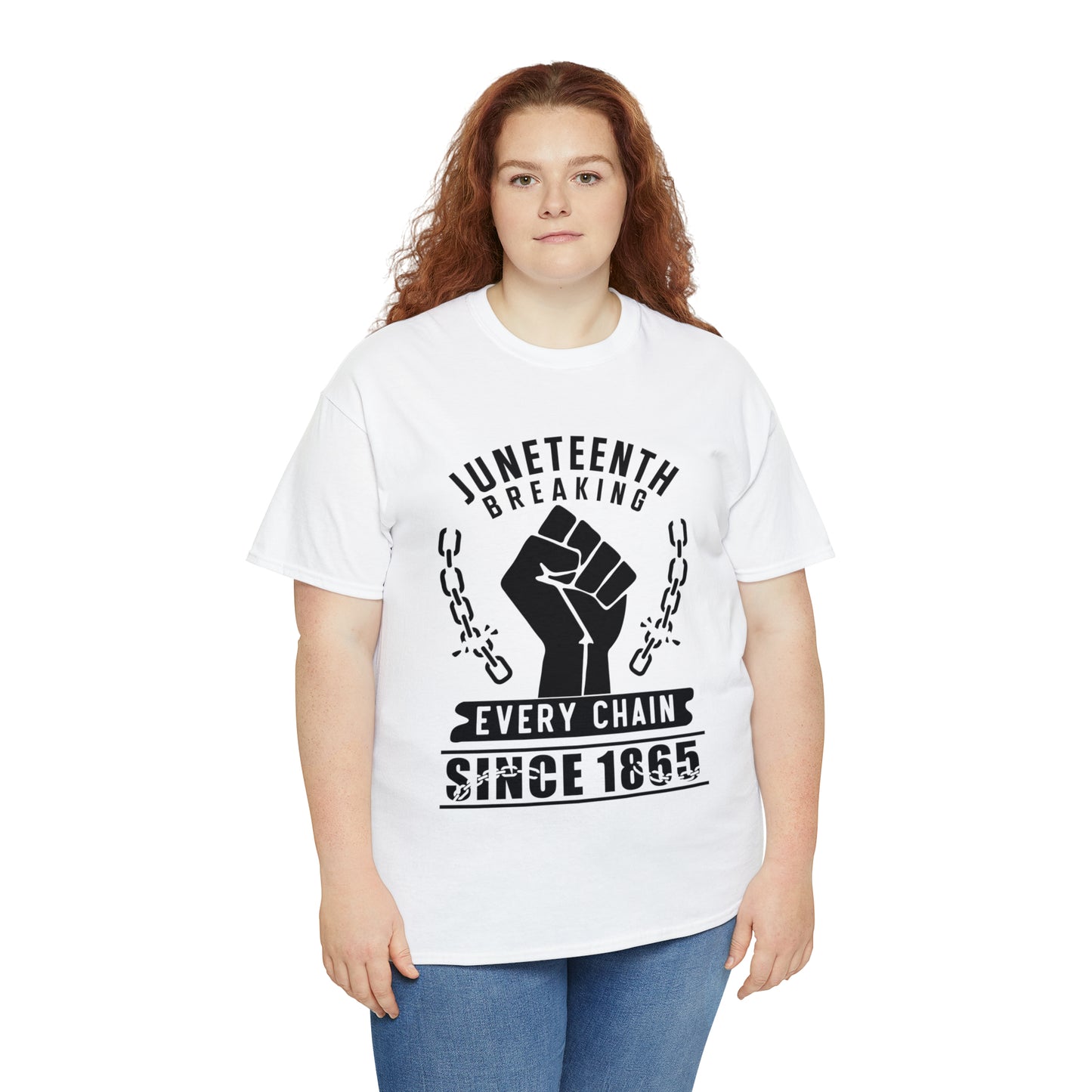 Breaking Every Chain (Vinyl Cut-1 Color) Unisex Heavy Cotton Tee