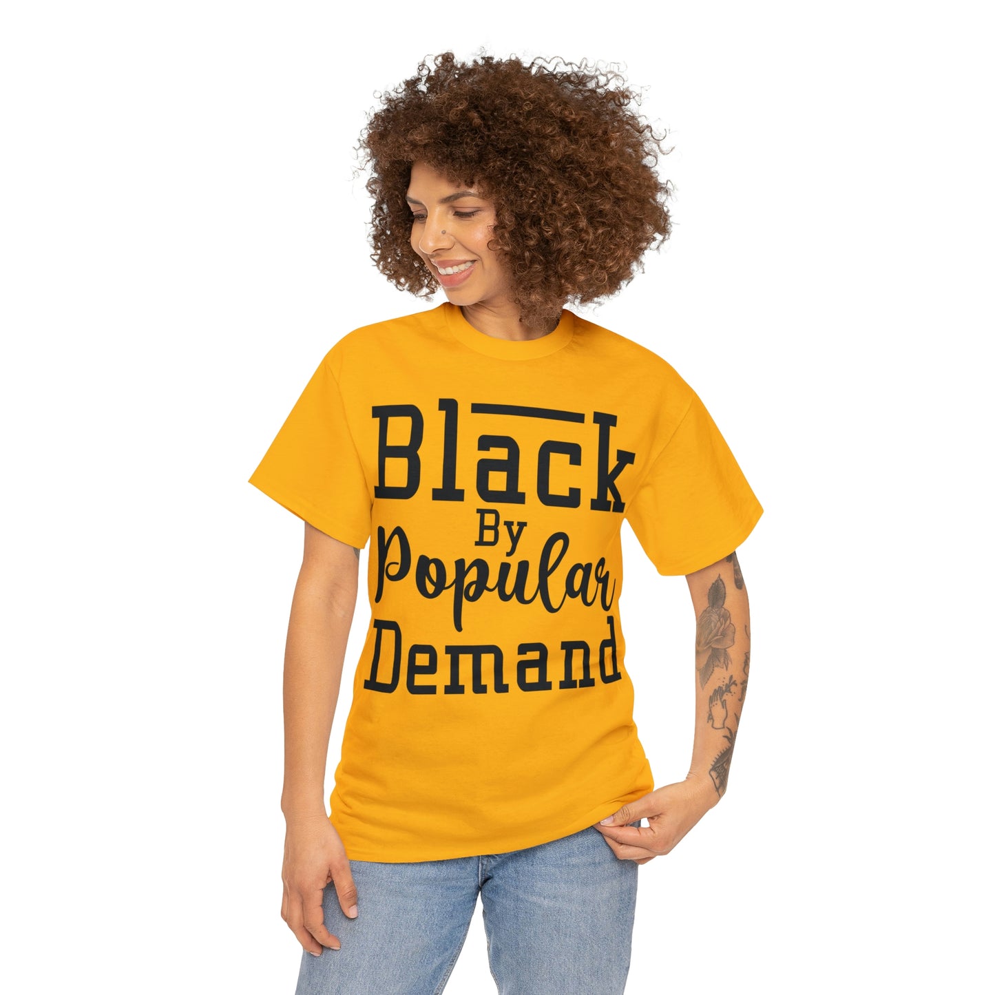 Black Popular Unisex Heavy Cotton Tee