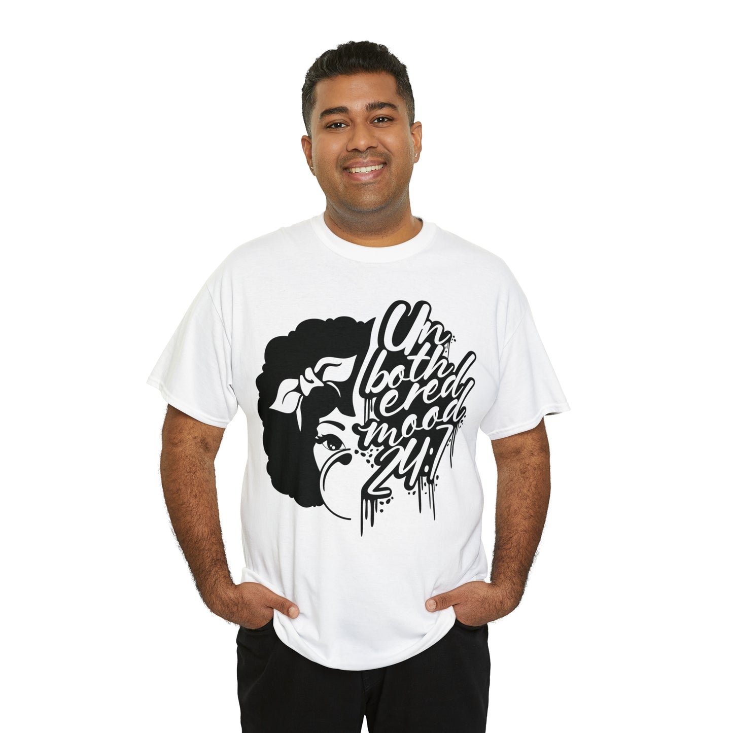 Unbothered (Vinyl Cut-1 color) Unisex Heavy Cotton Tee