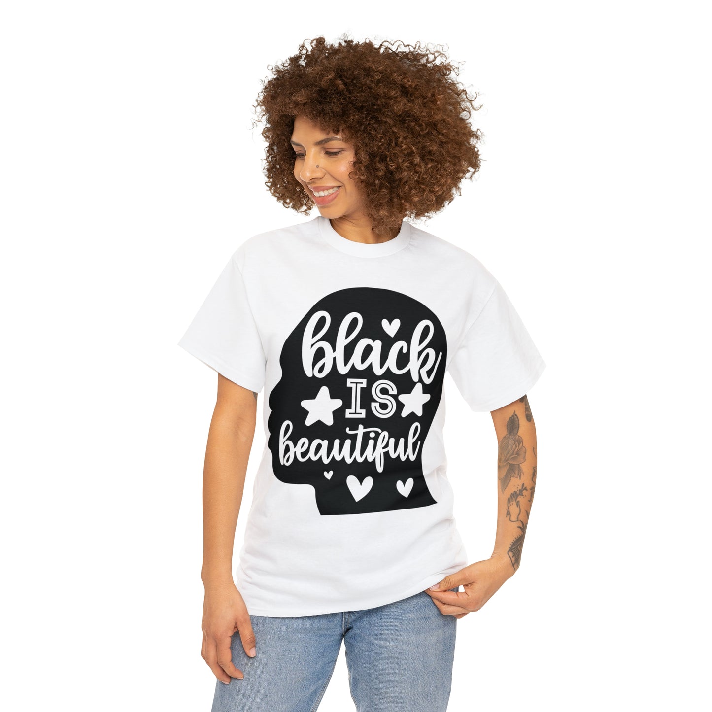 Black/Beautiful Unisex Heavy Cotton Tee