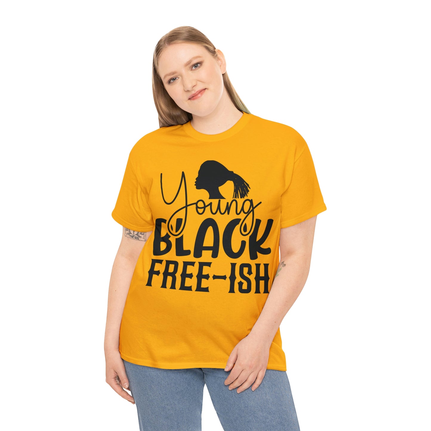 Young Black Unisex Heavy Cotton Tee