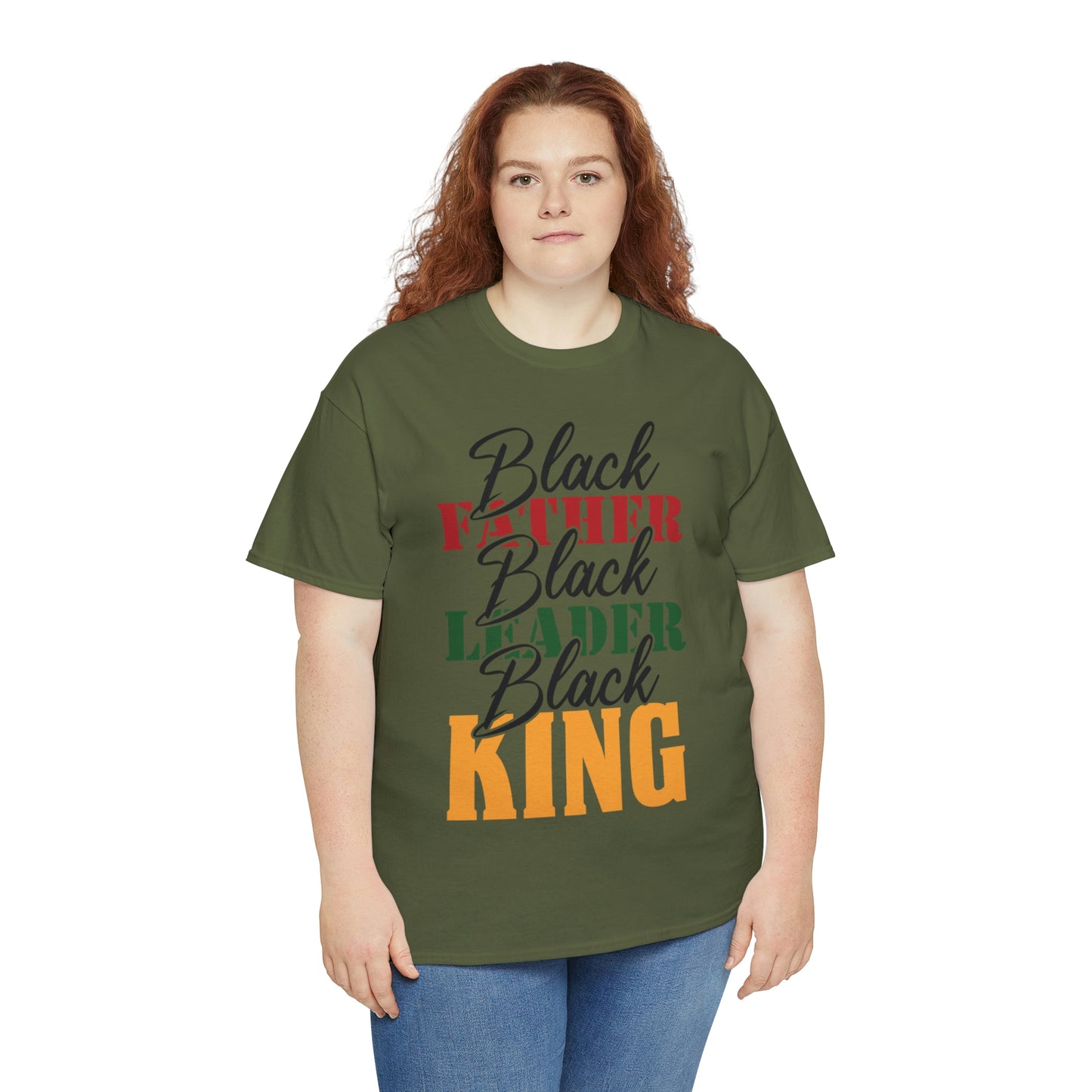 Black Father Script Unisex Heavy Cotton Tee