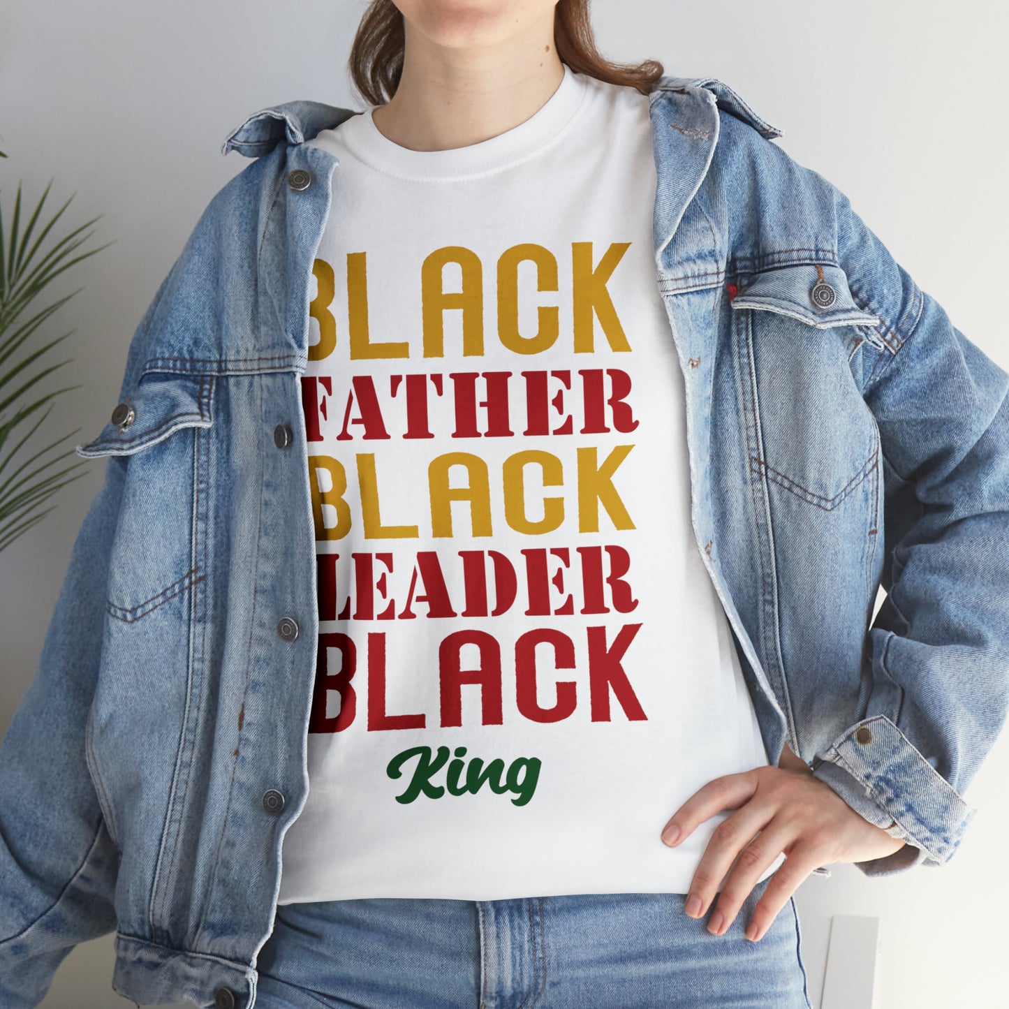 Black King DTF Print Unisex Heavy Cotton Tee
